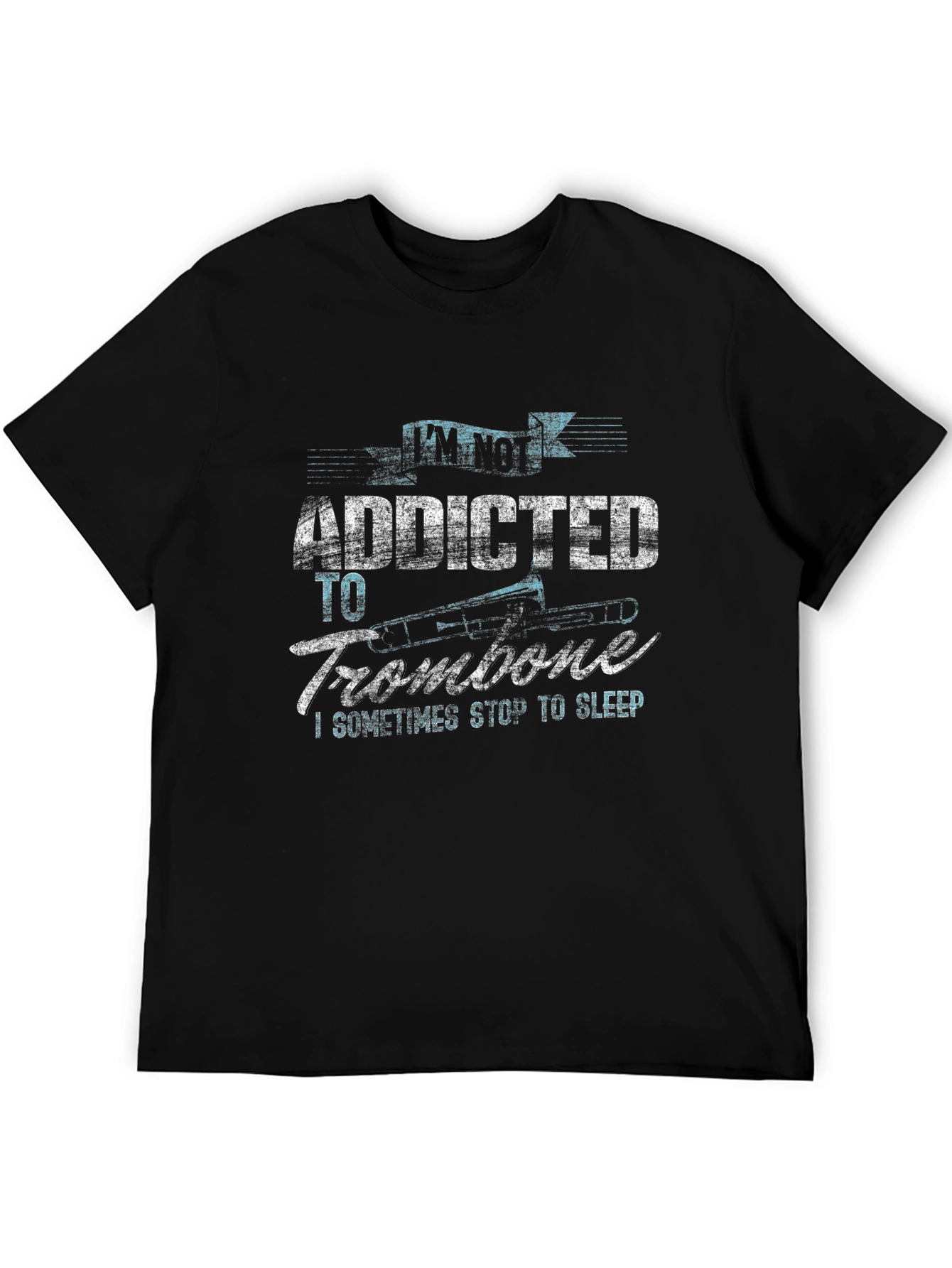 Addicted to Trombone Black Graphic Tee