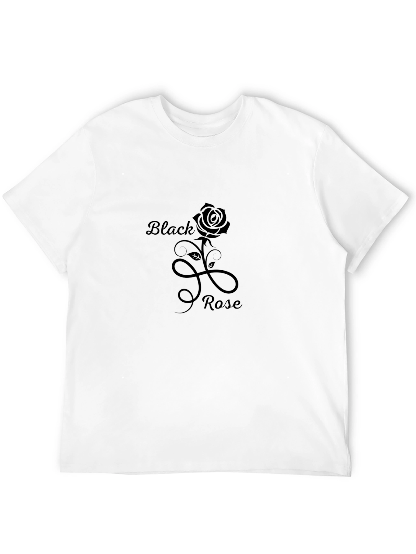Black Rose Graphic T-Shirt - Stylish Mens Tee