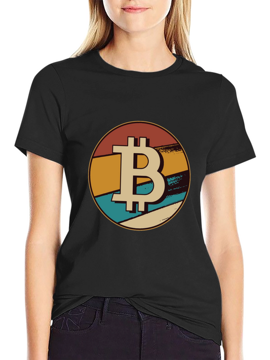 Bitcoin Retro Graphic Tee - Black Crypto T-Shirt