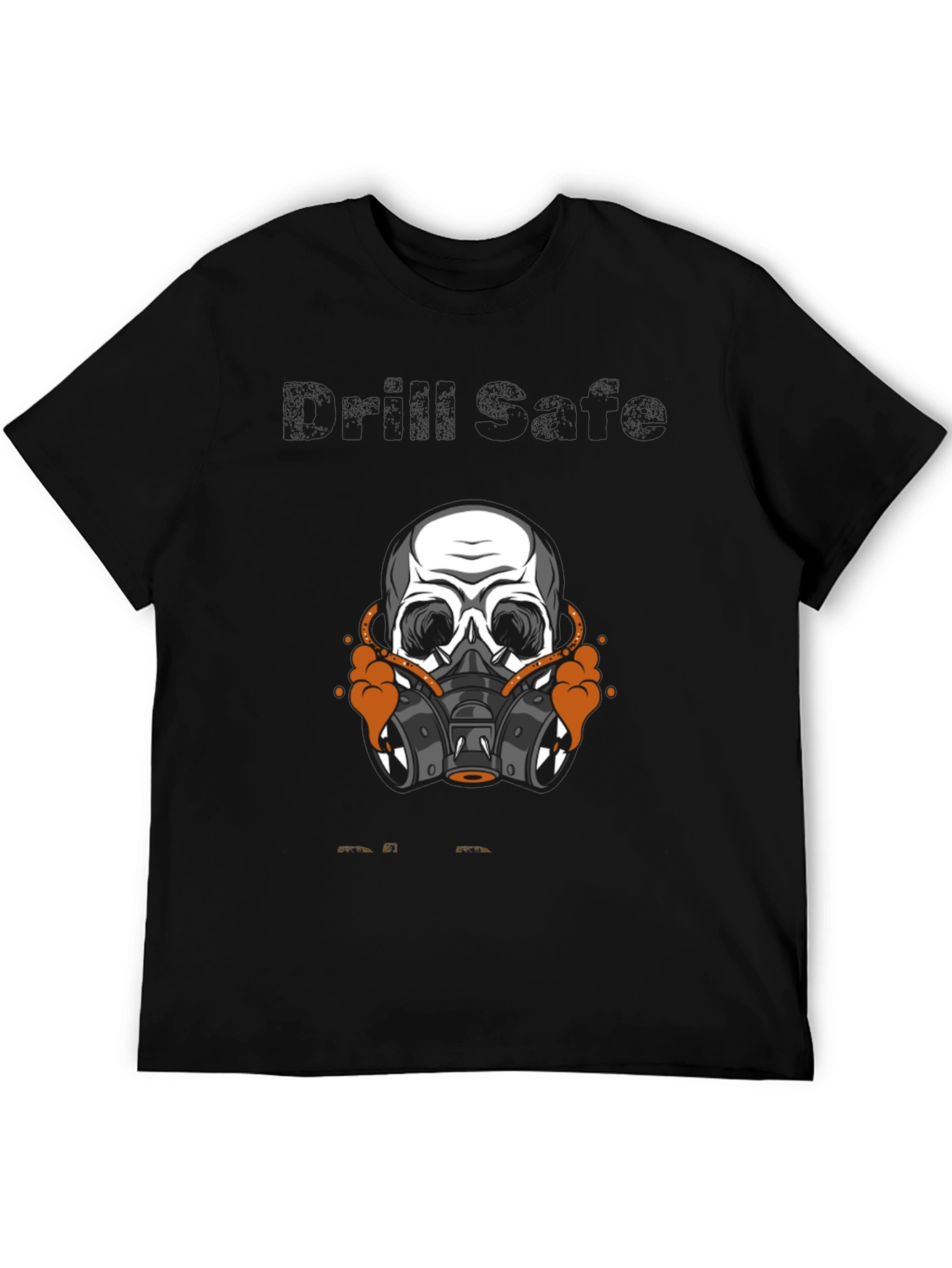 Skull Gas Mask Graphic Tee - Black Cotton T-Shirt