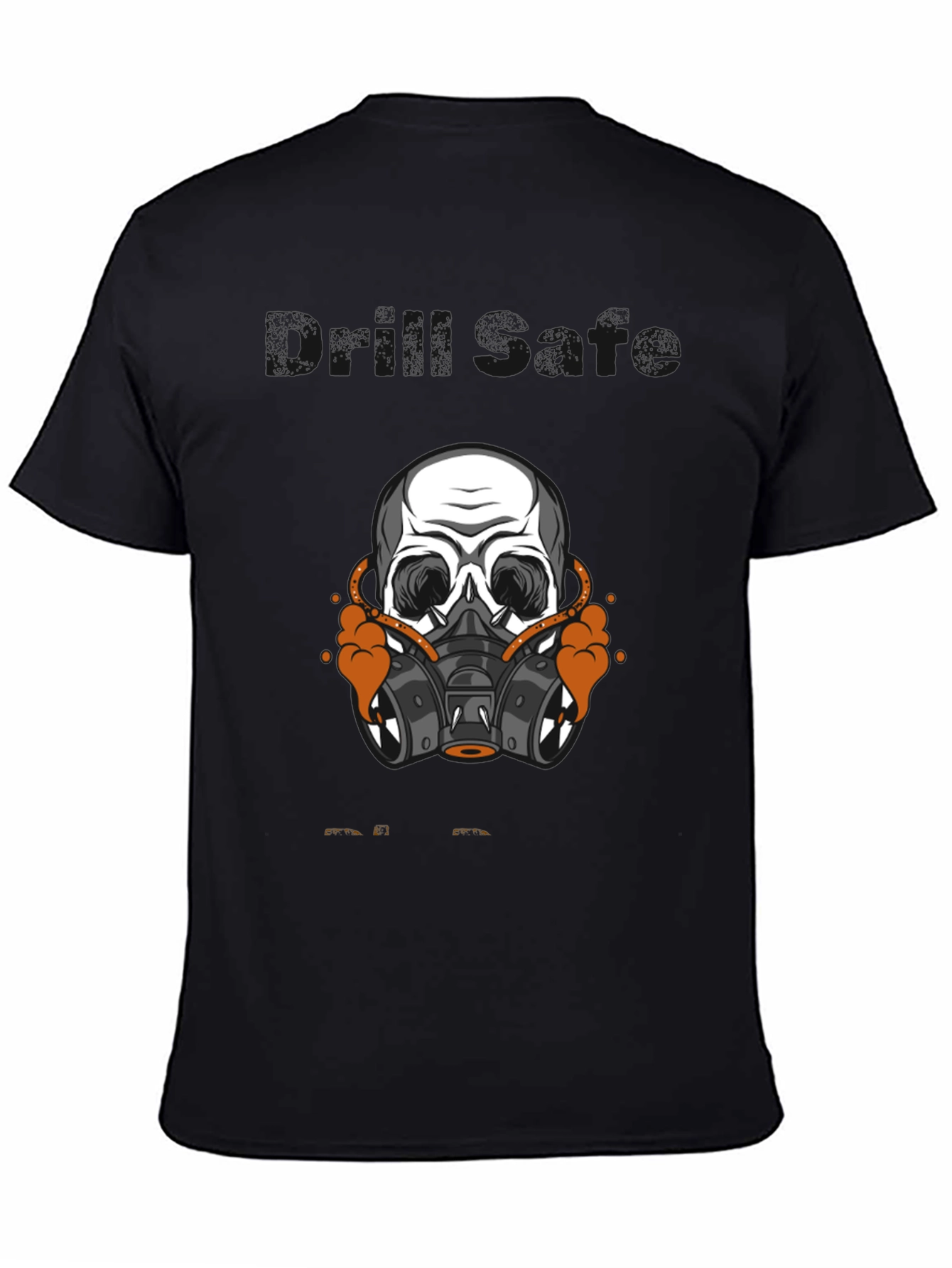 Skull Gas Mask Graphic Tee - Black Cotton T-Shirt