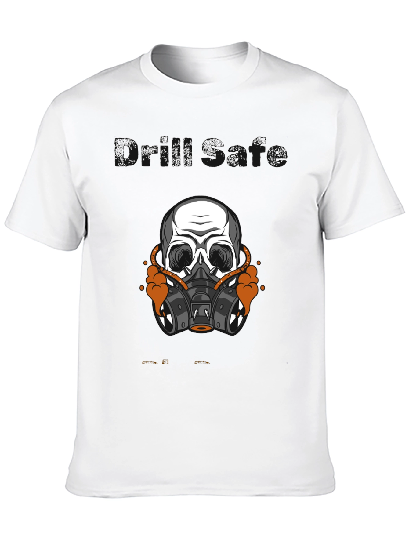Skull Gas Mask Graphic Tee - Black Cotton T-Shirt