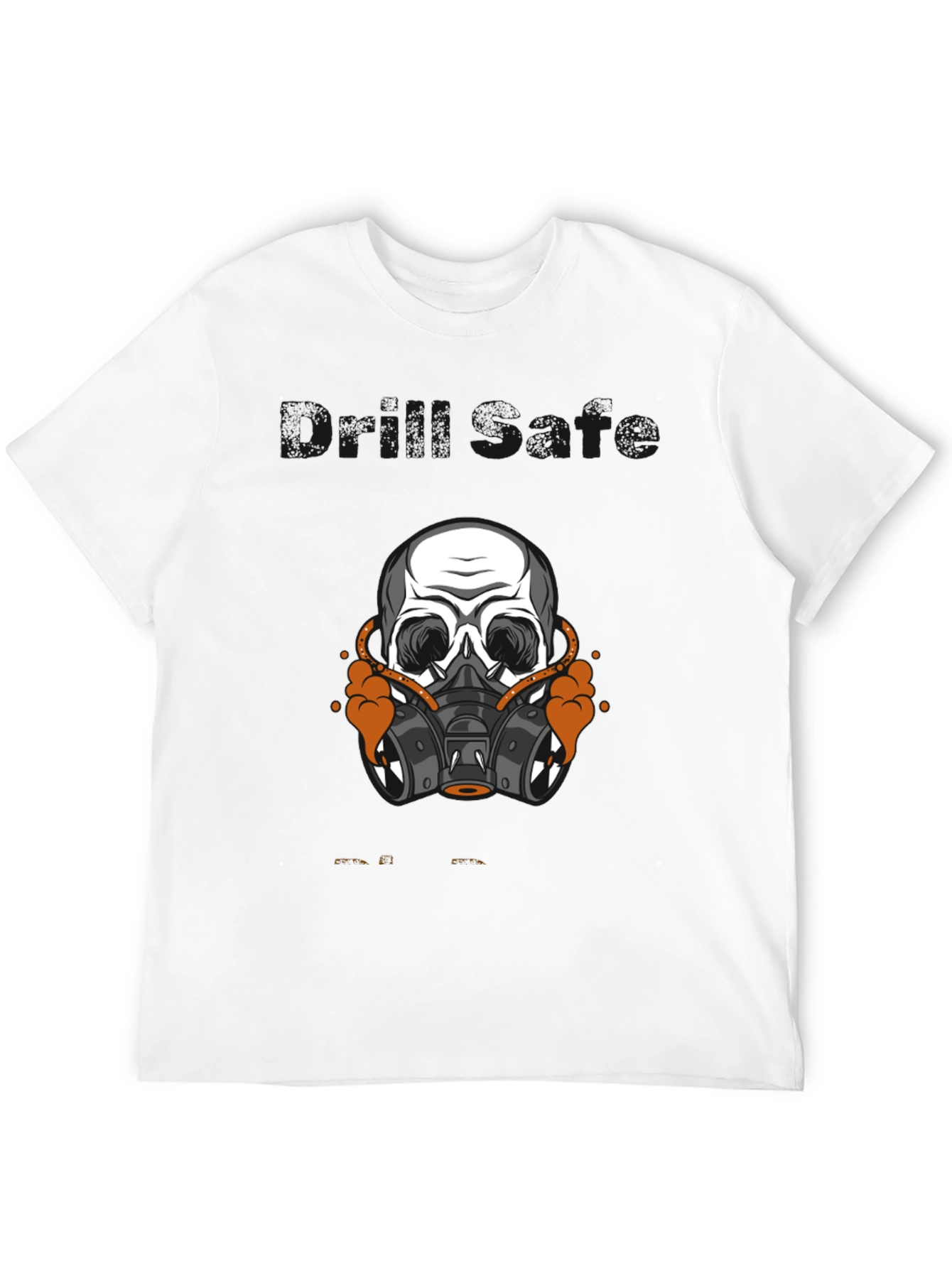Skull Gas Mask Graphic Tee - Black Cotton T-Shirt