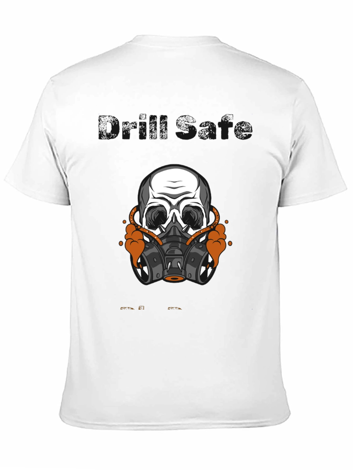 Skull Gas Mask Graphic Tee - Black Cotton T-Shirt