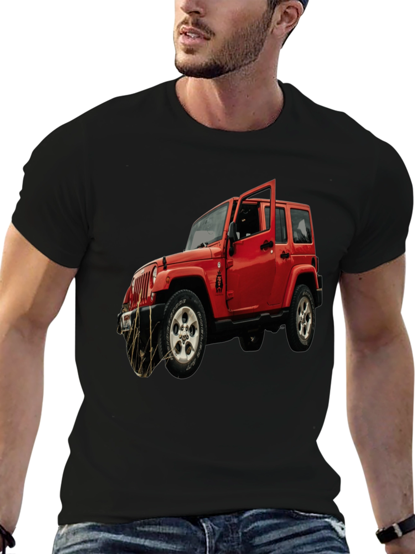 Red Jeep Wrangler Graphic T-Shirt - Off-Road Adventure