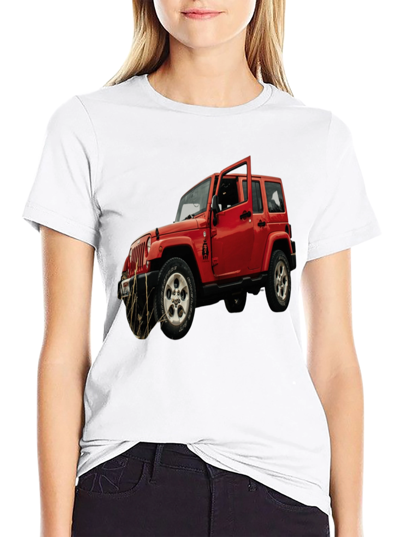 Red Jeep Wrangler Graphic T-Shirt - Off-Road Adventure