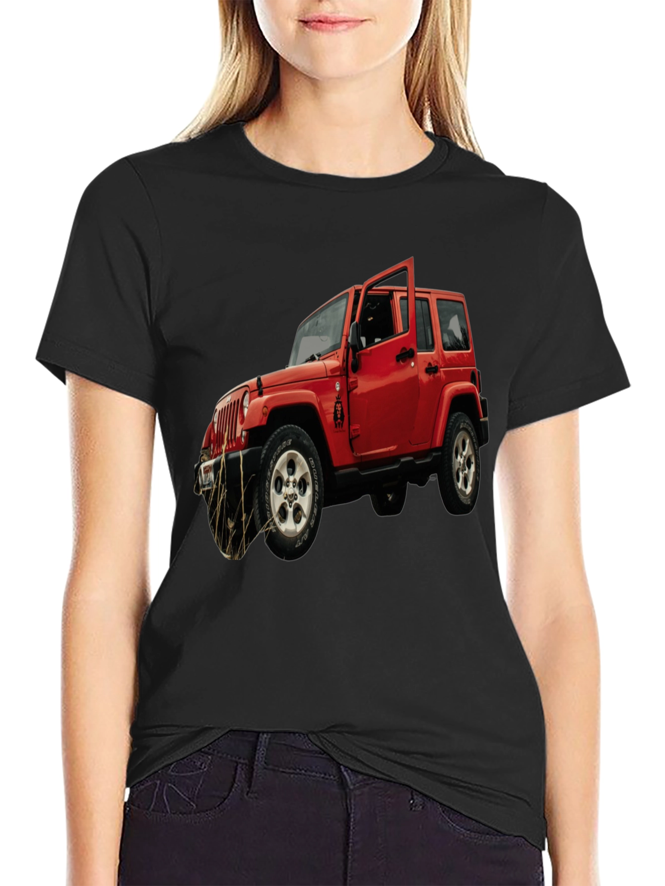 Red Jeep Wrangler Graphic T-Shirt - Off-Road Adventure