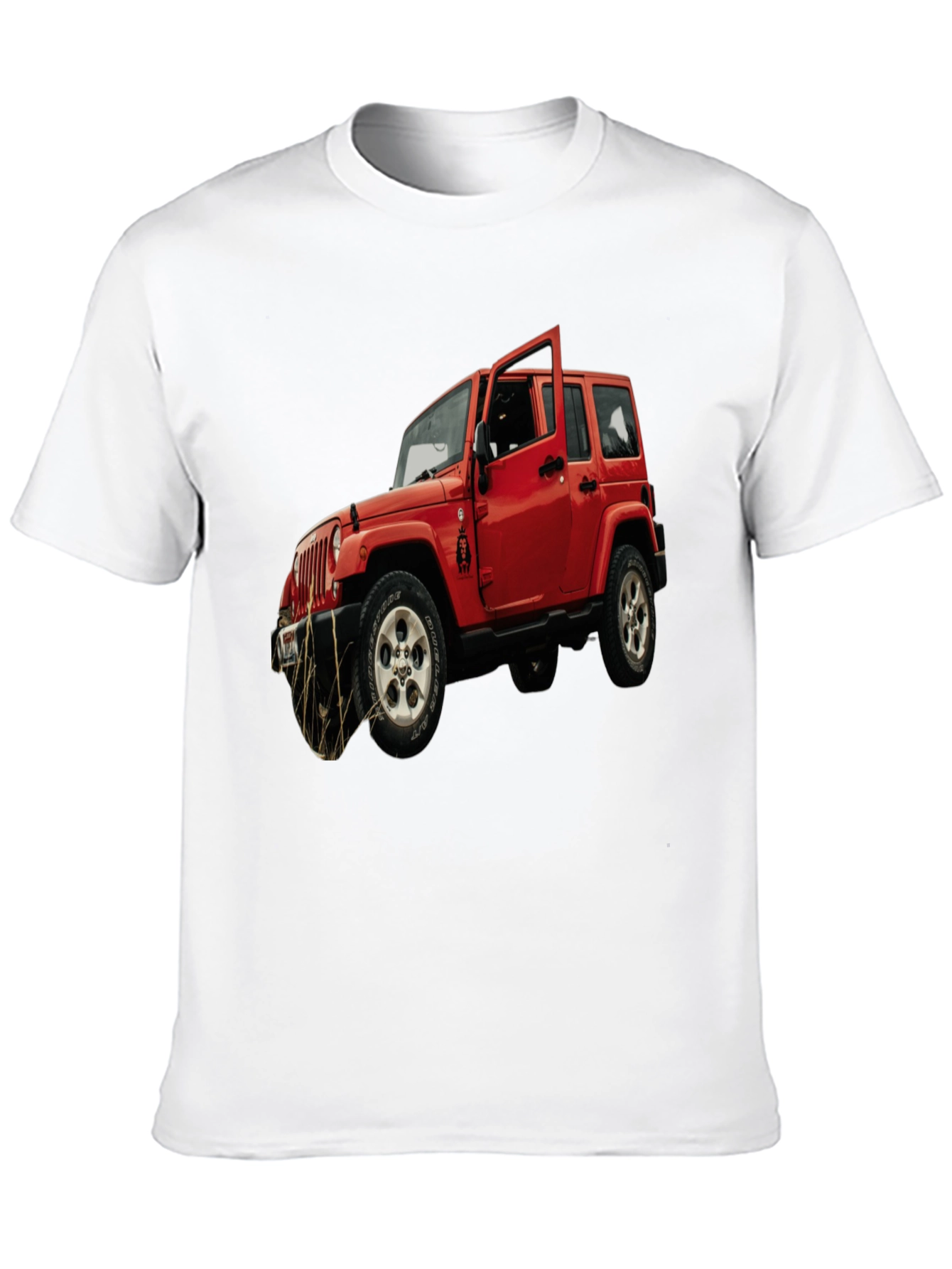 Red Jeep Wrangler Graphic T-Shirt - Off-Road Adventure