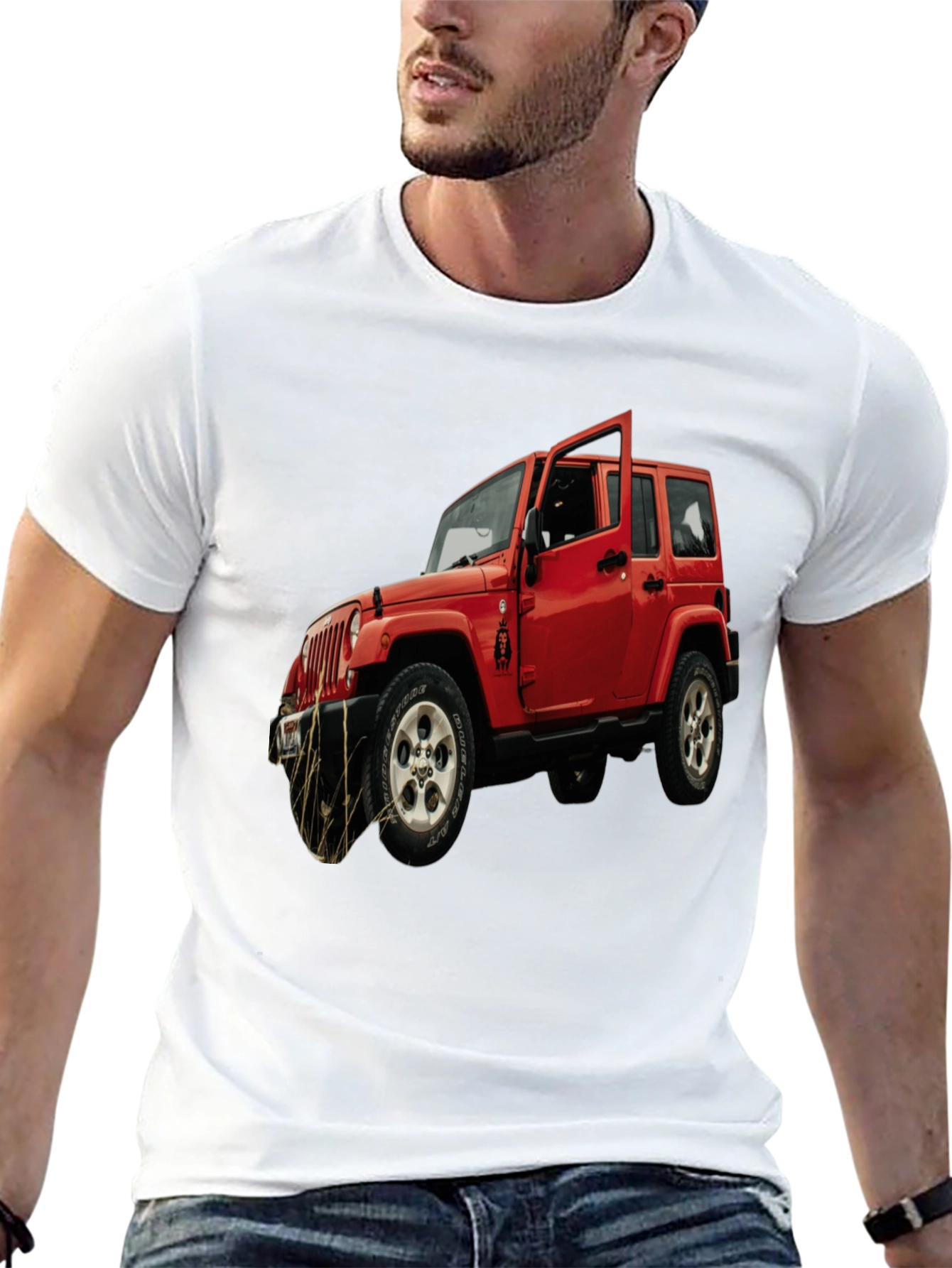 Red Jeep Wrangler Graphic T-Shirt - Off-Road Adventure