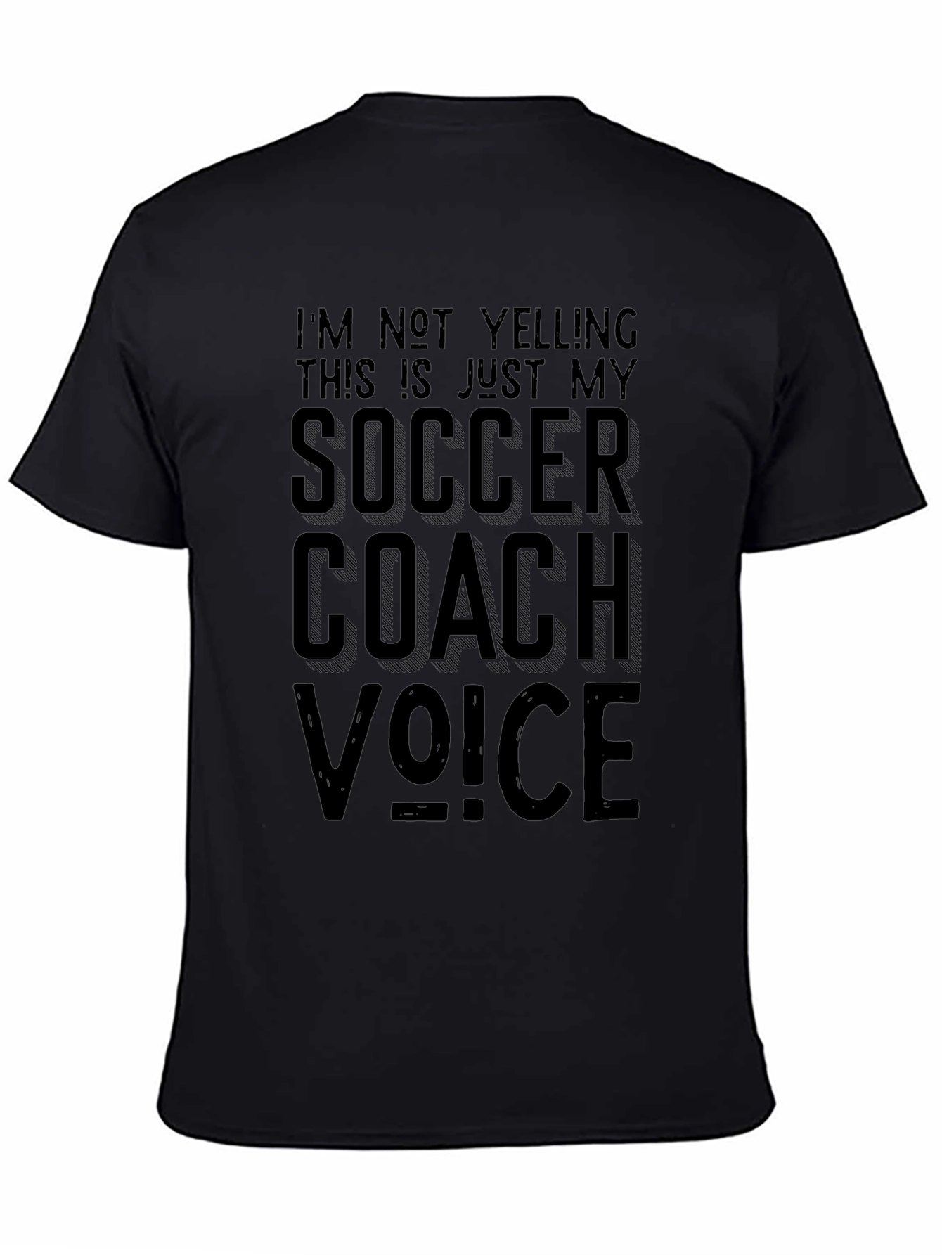 Soccer Coach Voice Graphic Tee - Black T-Shirt
