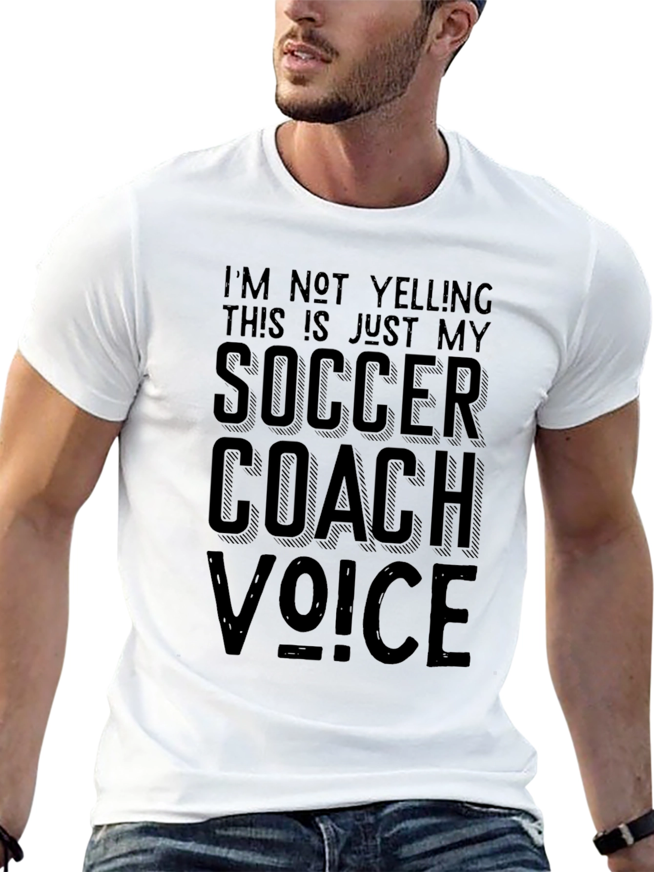 Soccer Coach Voice Graphic Tee - Black T-Shirt