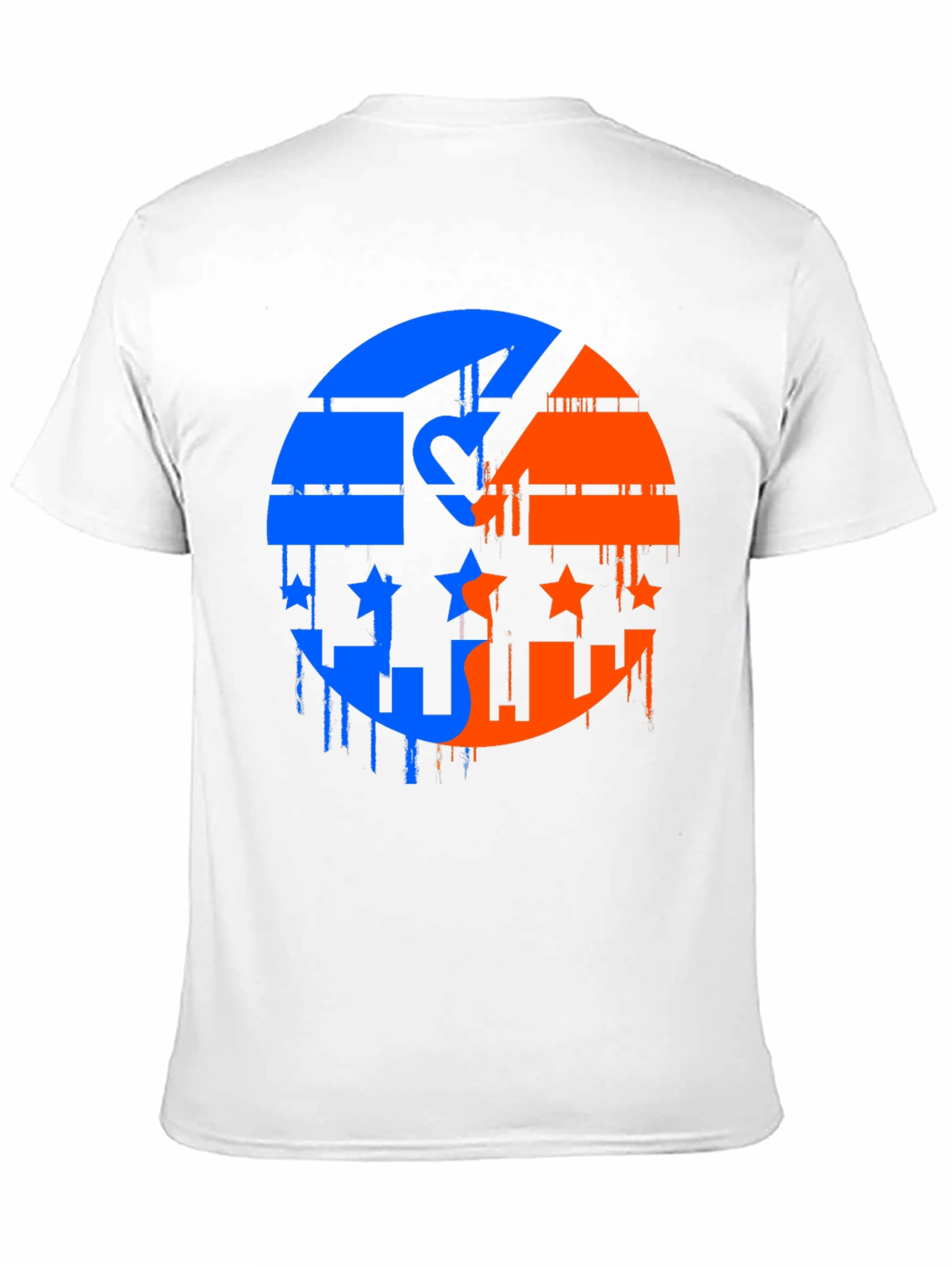 Yin Yang Stars Mens Black Graphic T-Shirt