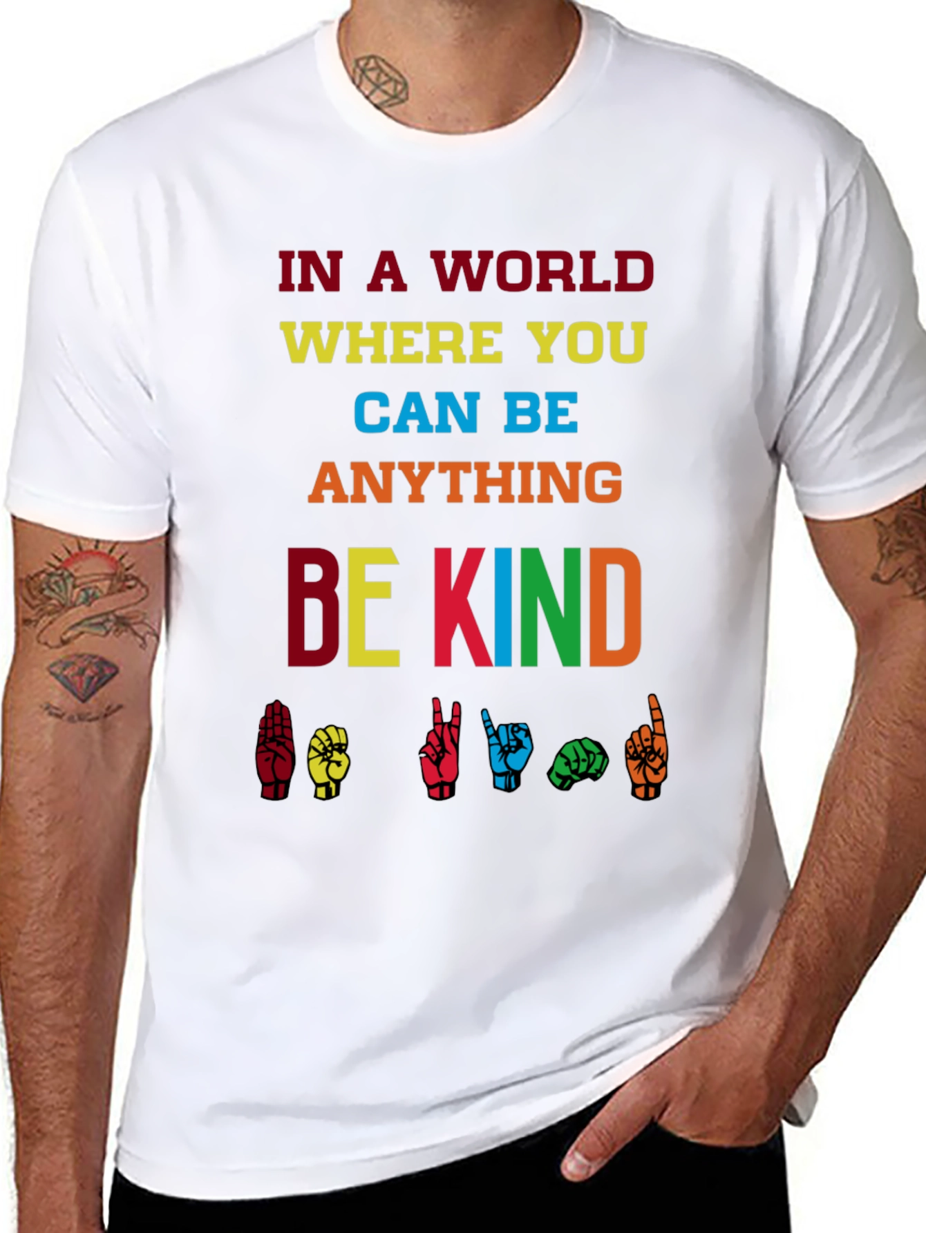 Be Kind T-Shirt - Sign Language Inclusion Tee