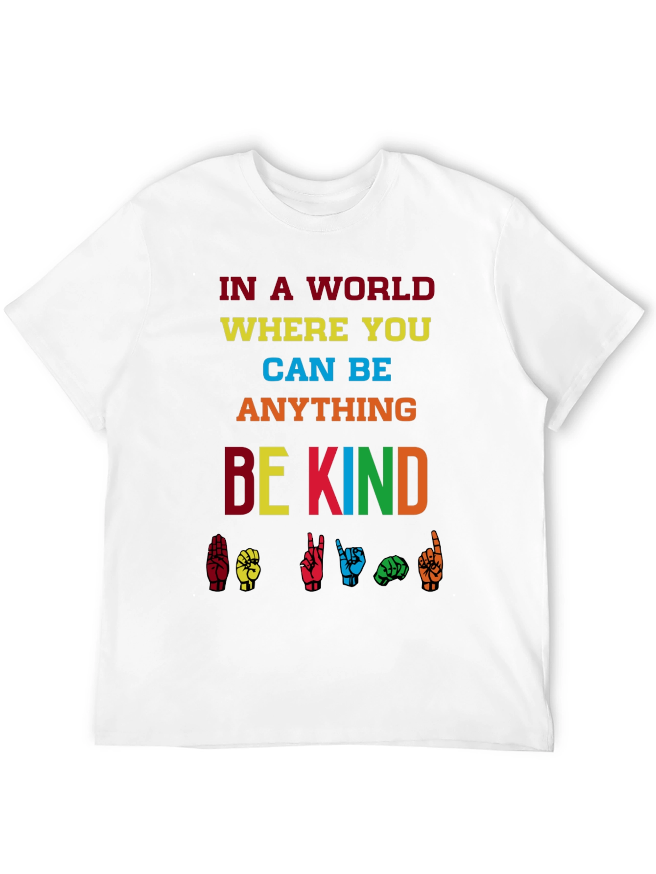 Be Kind T-Shirt - Sign Language Inclusion Tee