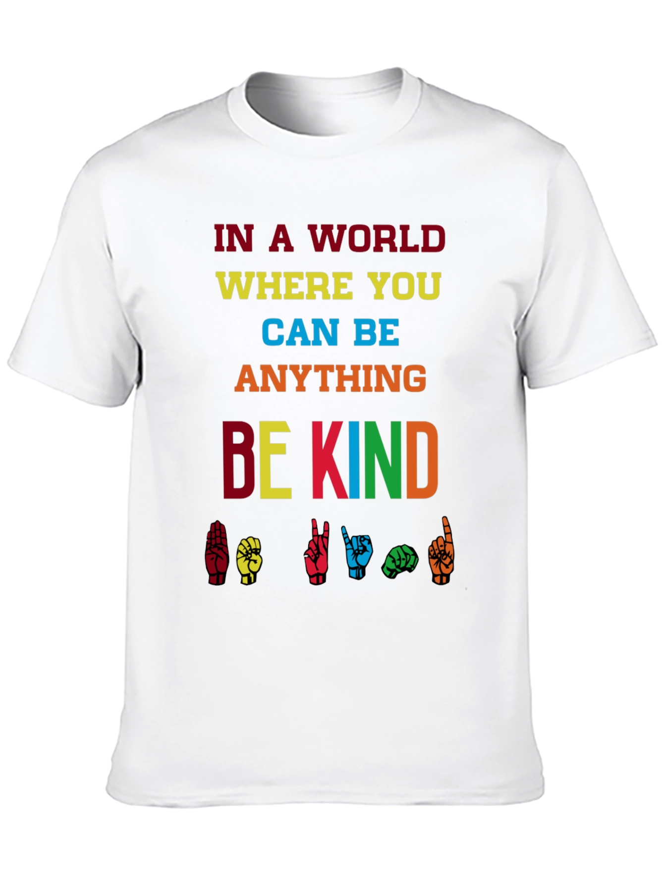 Be Kind T-Shirt - Sign Language Inclusion Tee