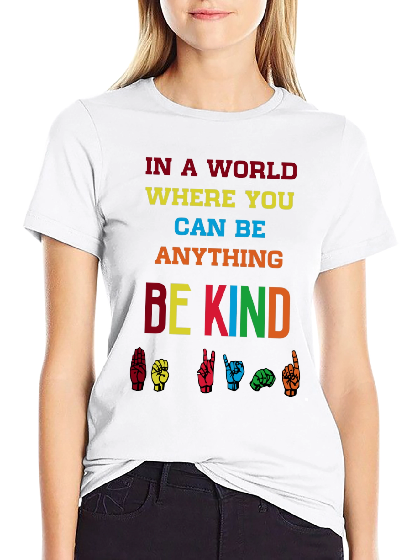 Be Kind T-Shirt - Sign Language Inclusion Tee