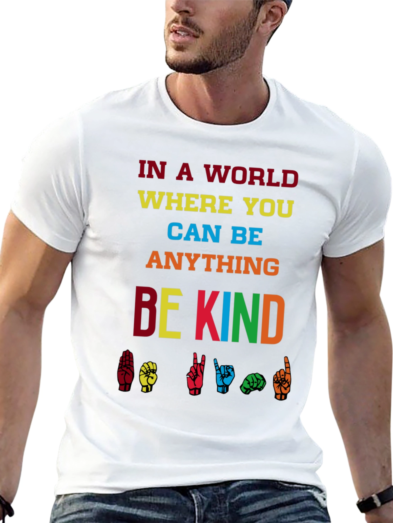 Be Kind T-Shirt - Sign Language Inclusion Tee