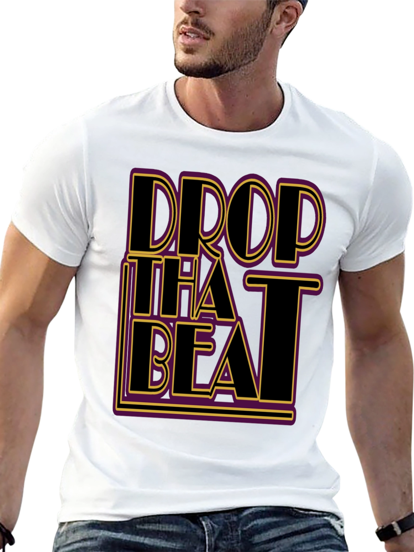 Drop That Beat Graphic Tee - Mens Fashion