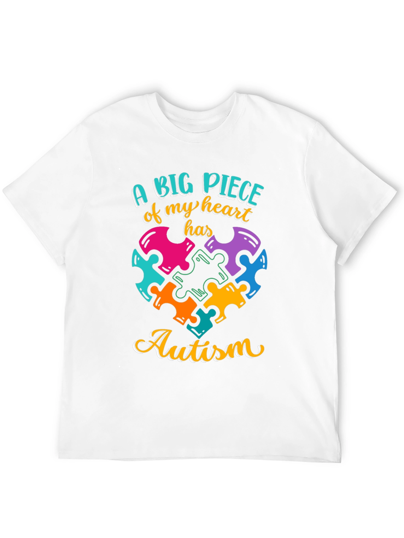 Autism Awareness Heart Puzzle T-Shirt