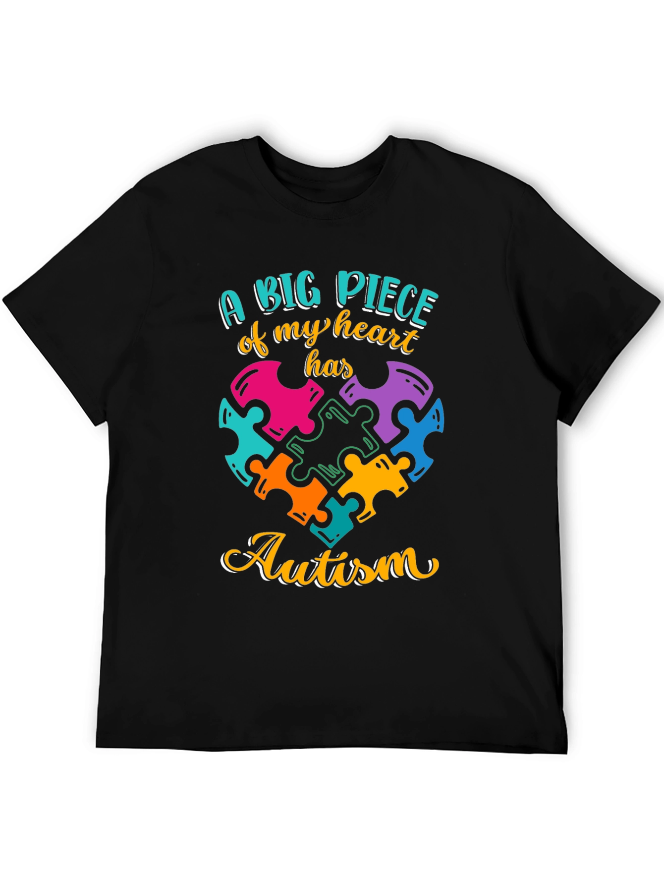 Autism Awareness Heart Puzzle T-Shirt