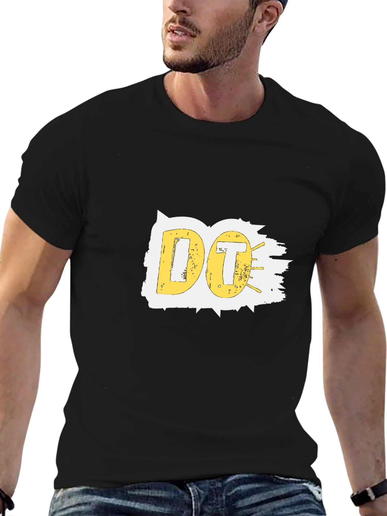 Black Graphic Tee - Yellow DO Design