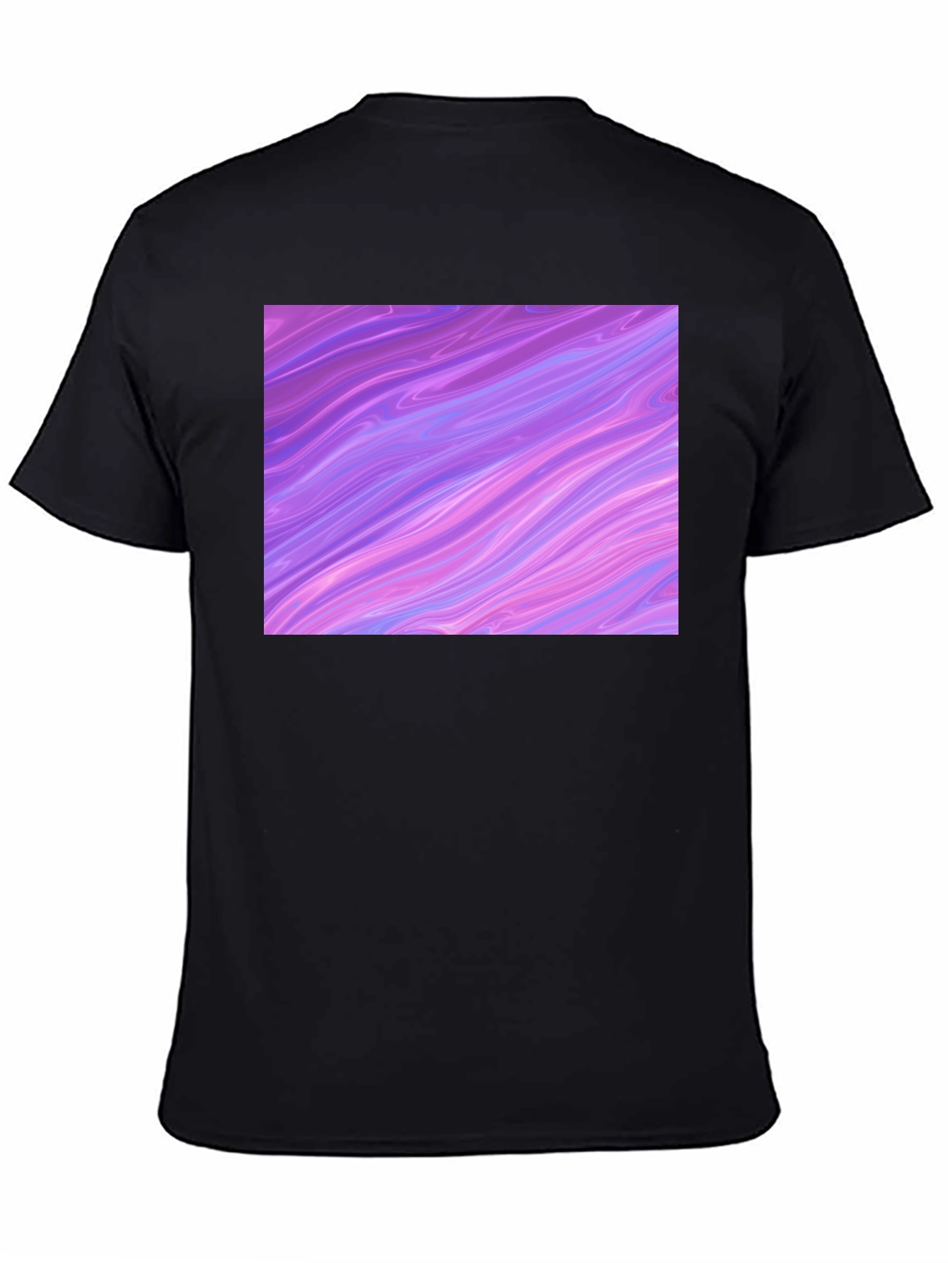 Abstract Swirl Graphic Tee - Black