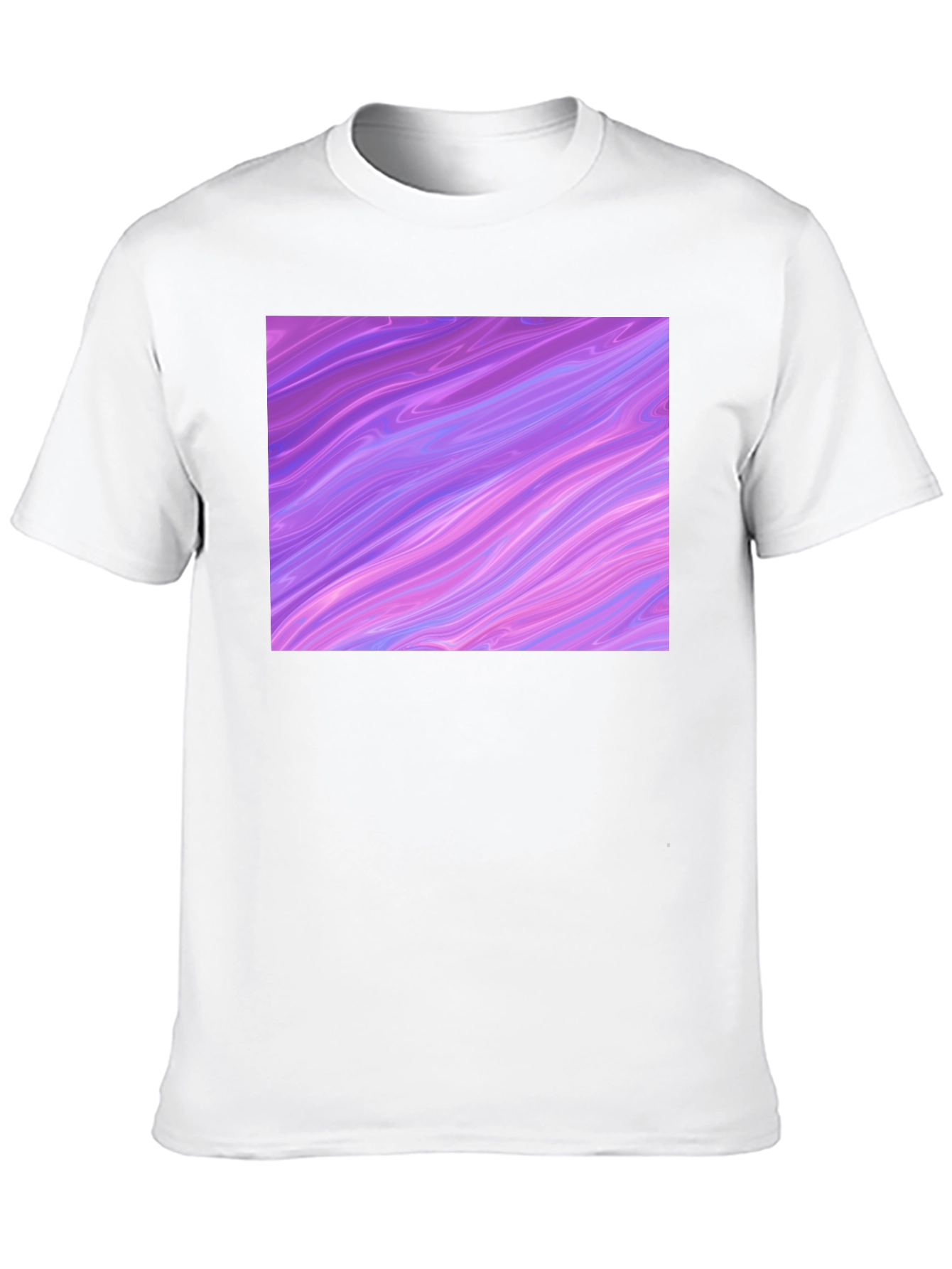 Abstract Swirl Graphic Tee - Black