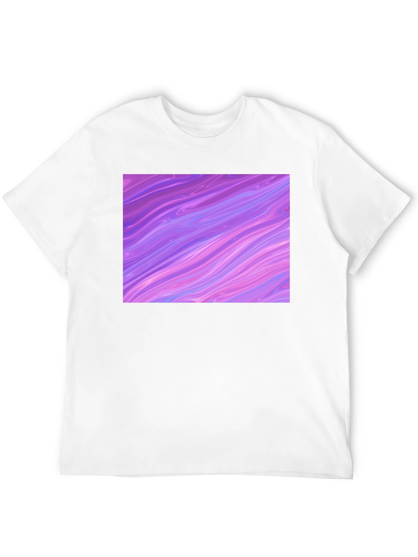 Abstract Swirl Graphic Tee - Black