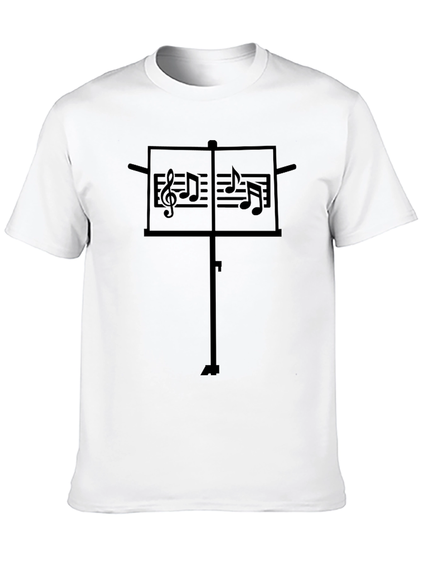 Music Stand Graphic Tee - Musicians Black T-Shirt