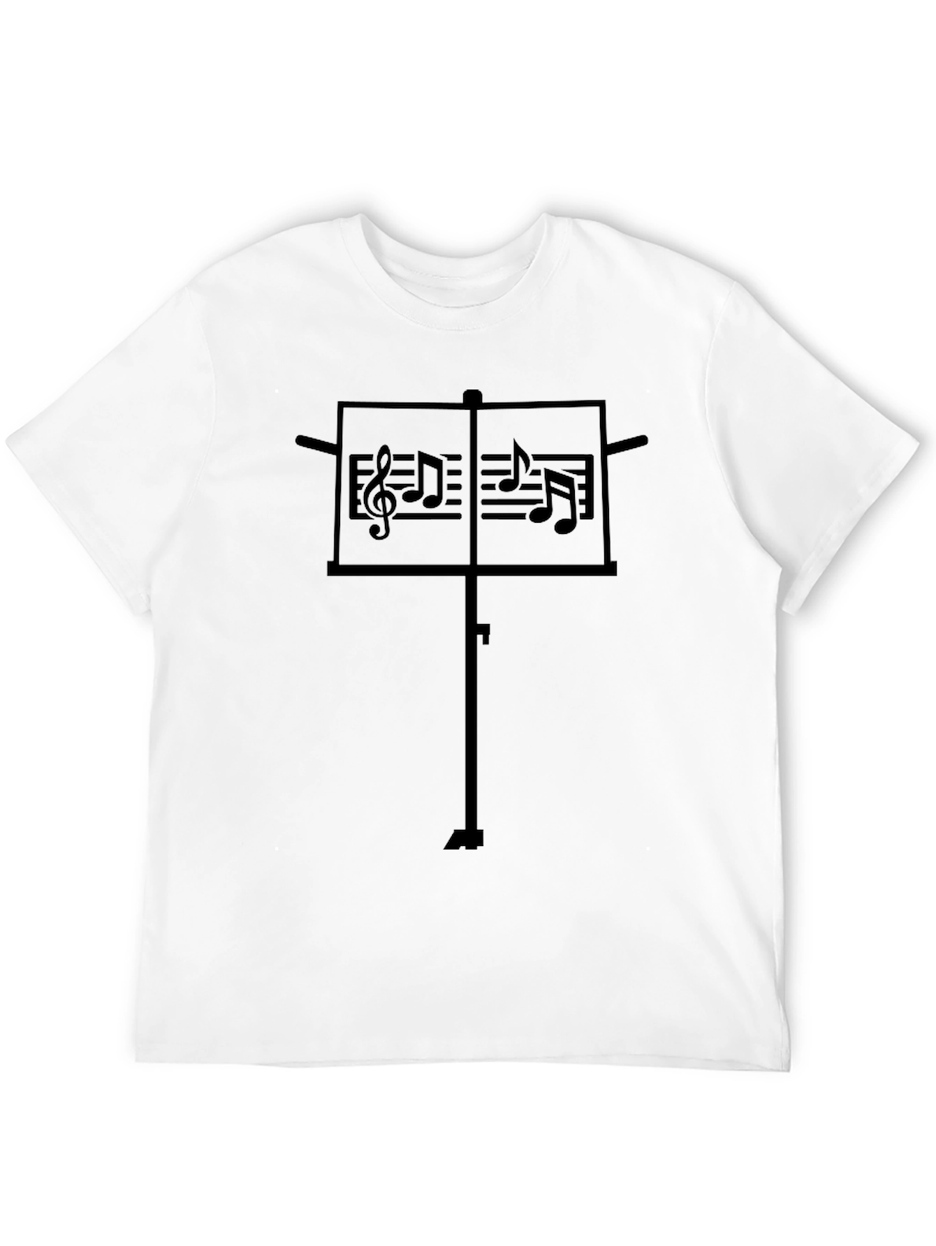 Music Stand Graphic Tee - Musicians Black T-Shirt