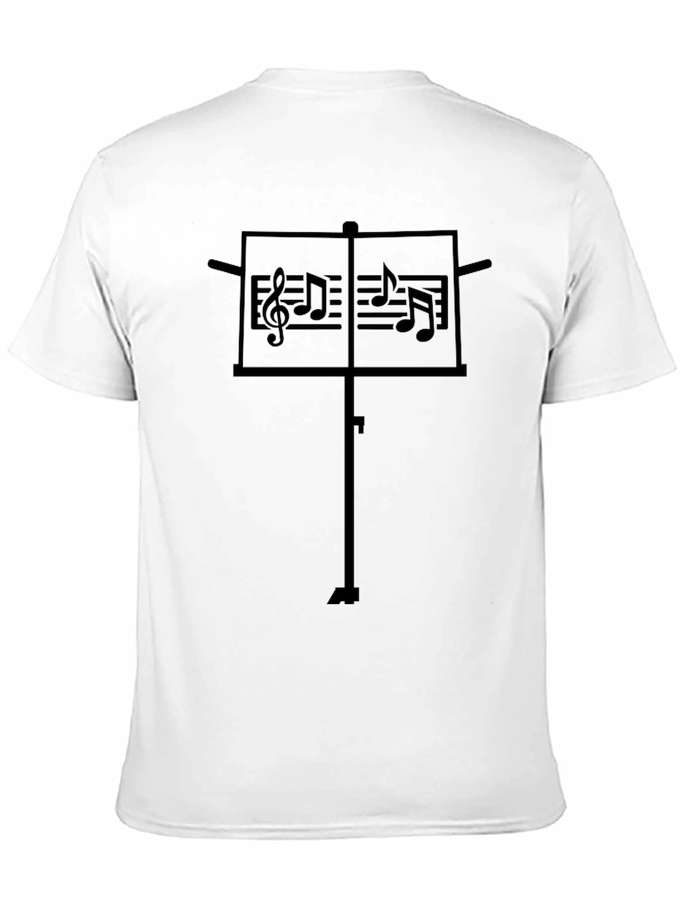 Music Stand Graphic Tee - Musicians Black T-Shirt