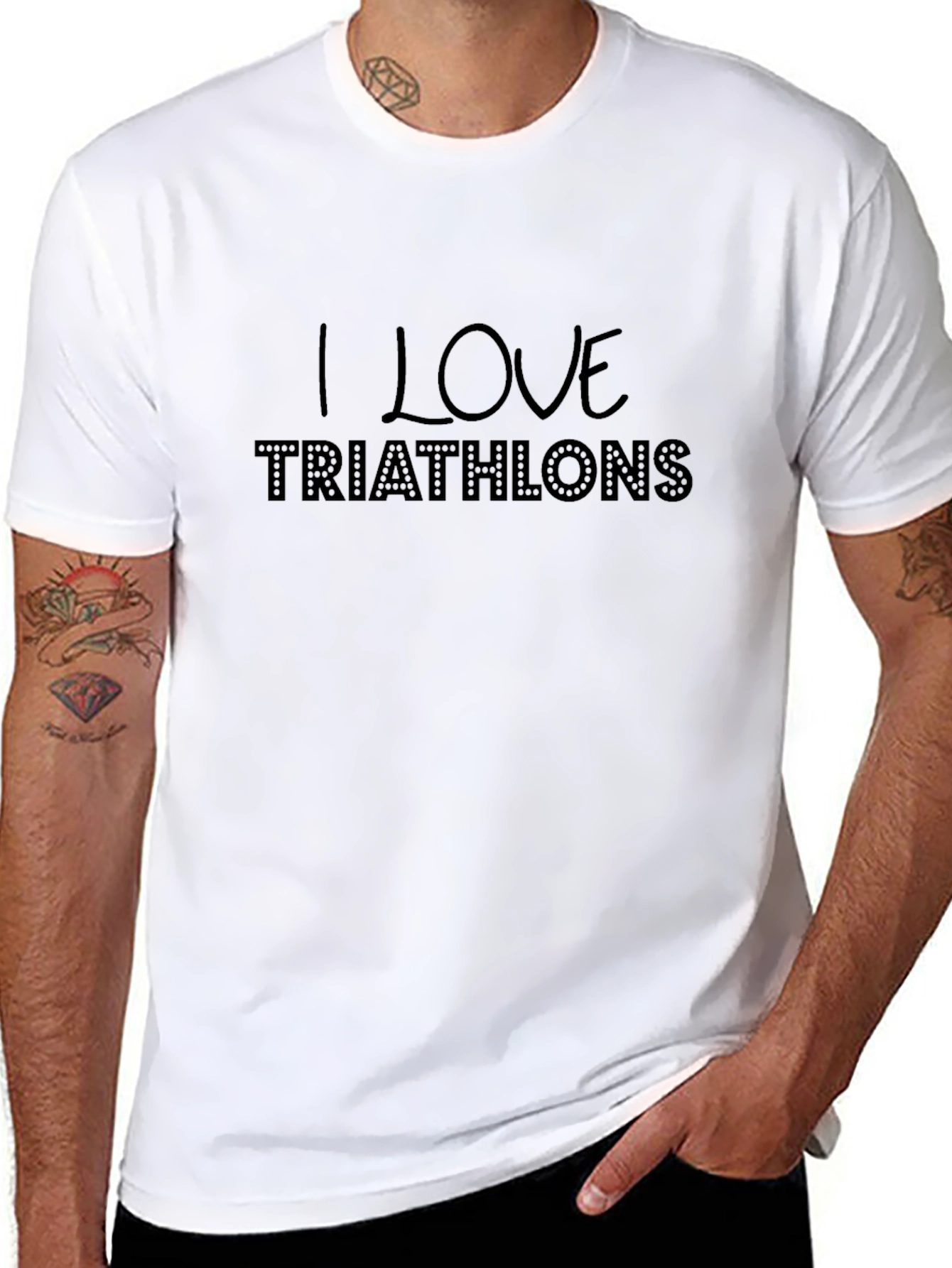 I Love Triathlons Graphic T-Shirt