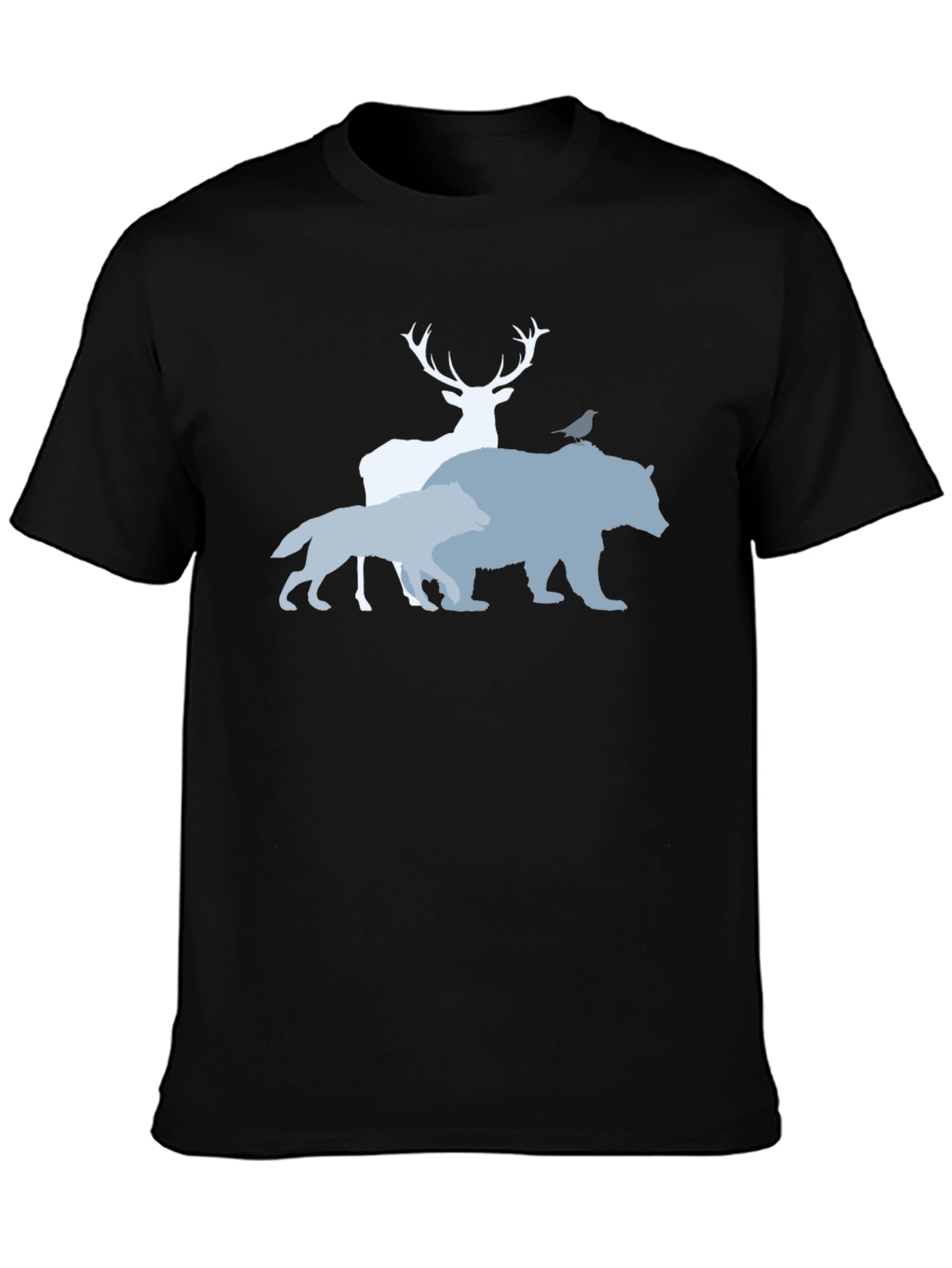 Wildlife Trio Graphic Tee - Black