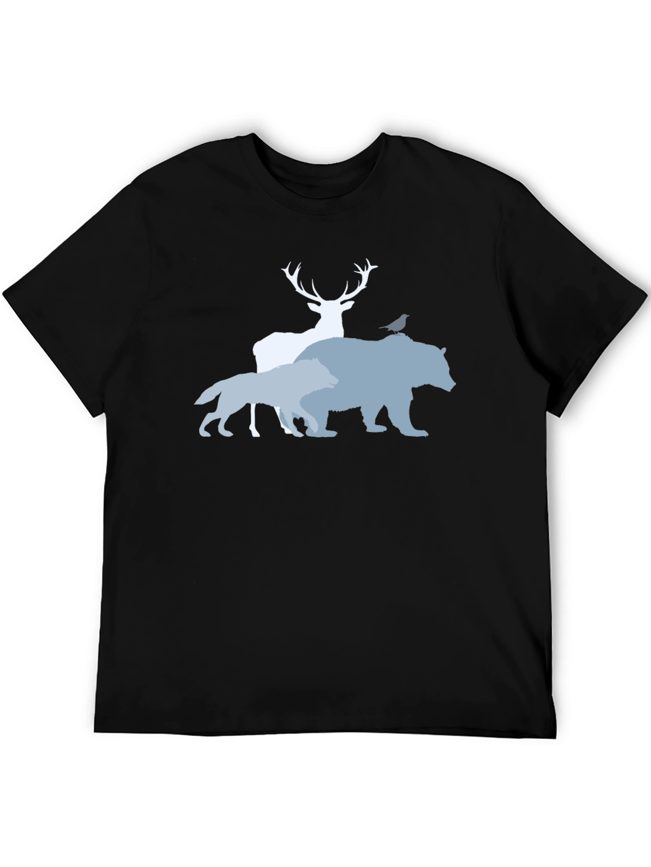 Wildlife Trio Graphic Tee - Black