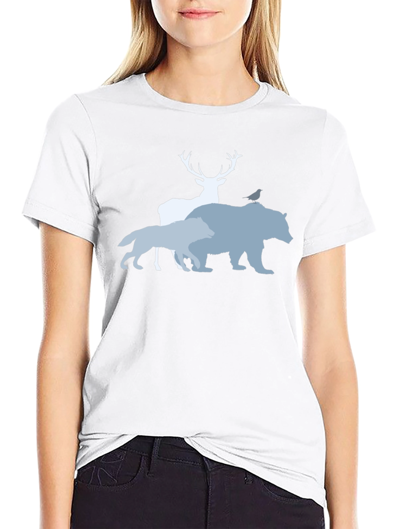 Wildlife Trio Graphic Tee - Black