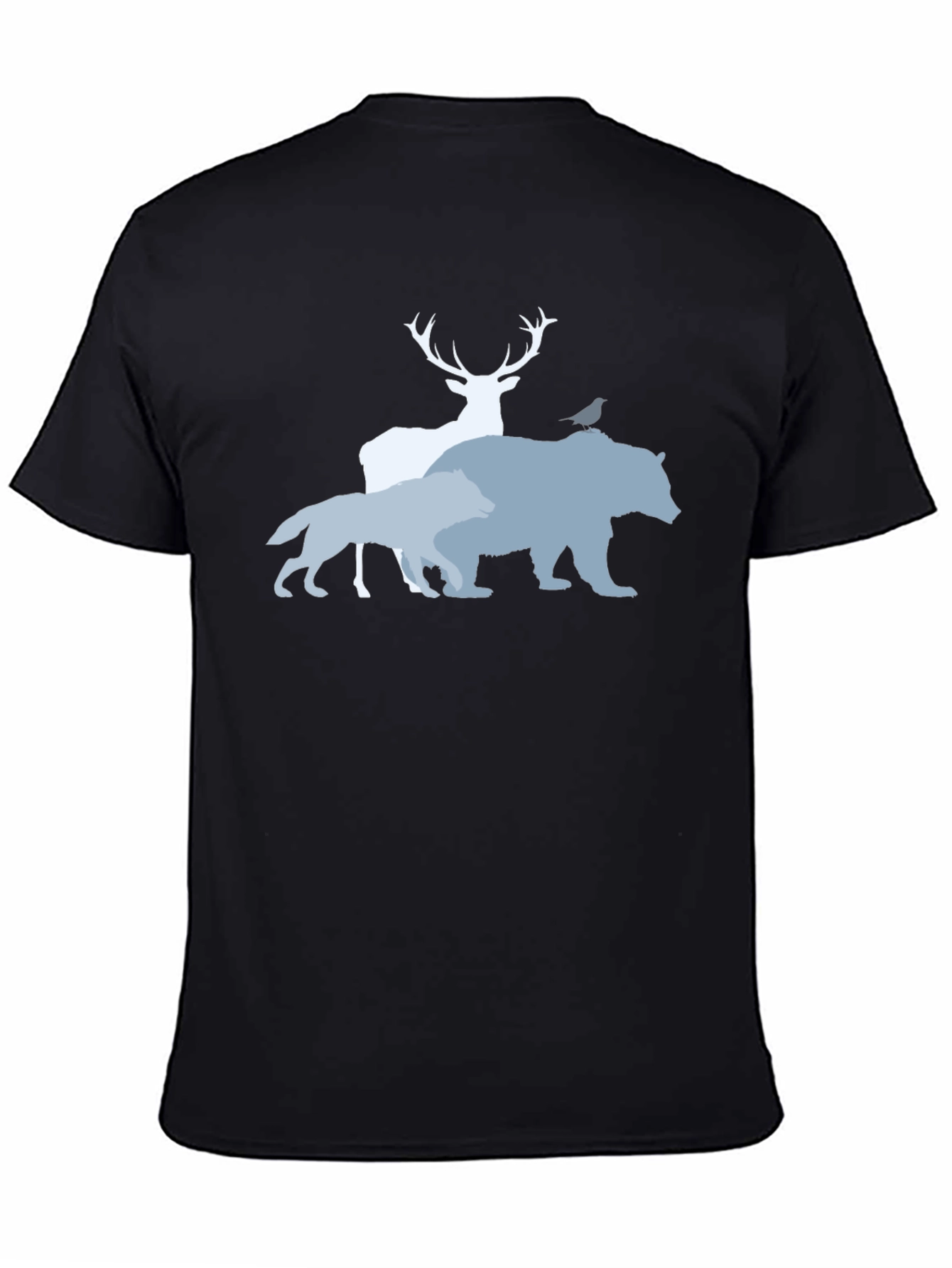 Wildlife Trio Graphic Tee - Black