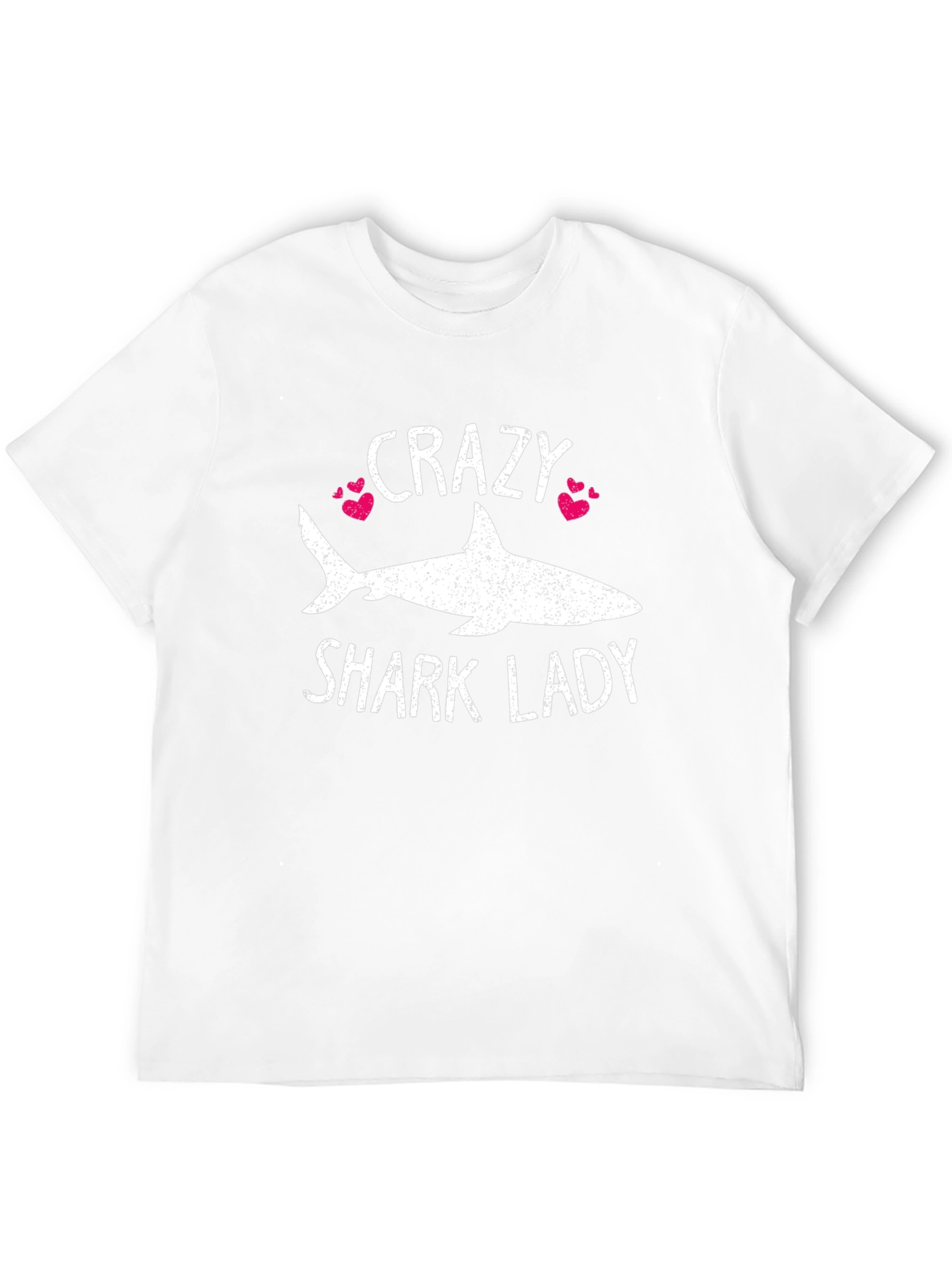 Crazy Shark Lady Black T-Shirt