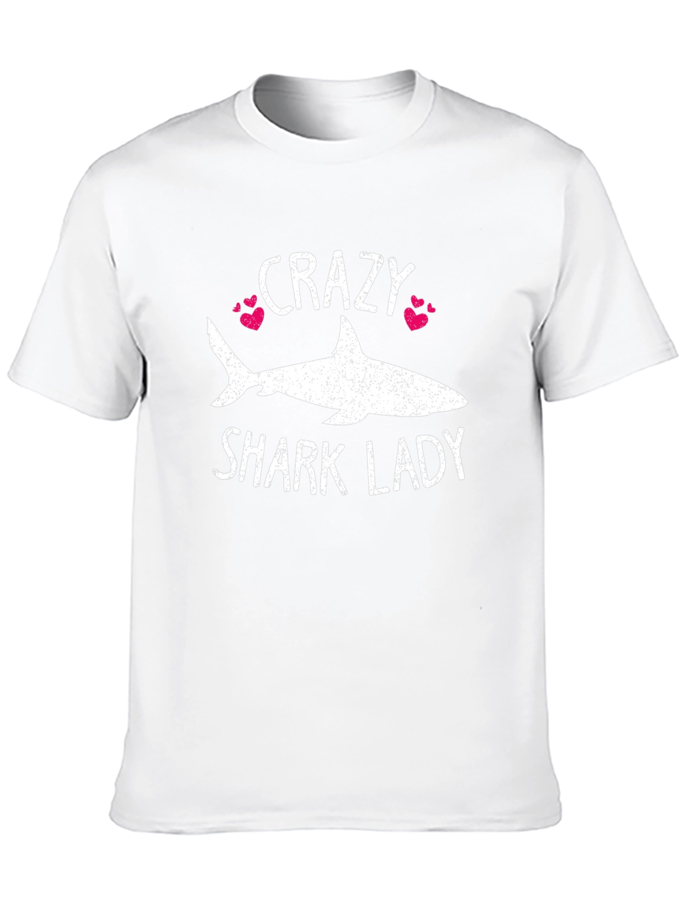 Crazy Shark Lady Black T-Shirt