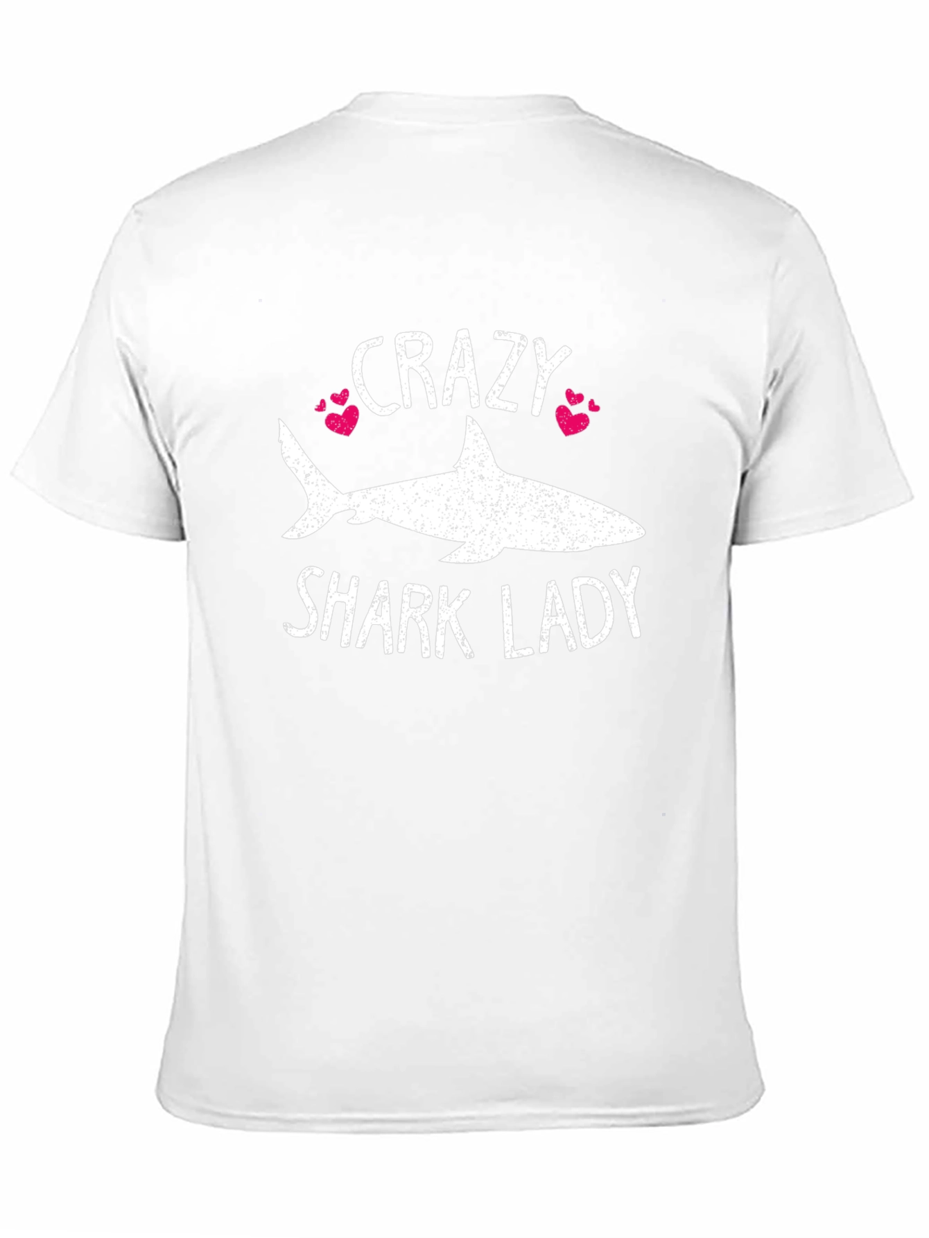 Crazy Shark Lady Black T-Shirt