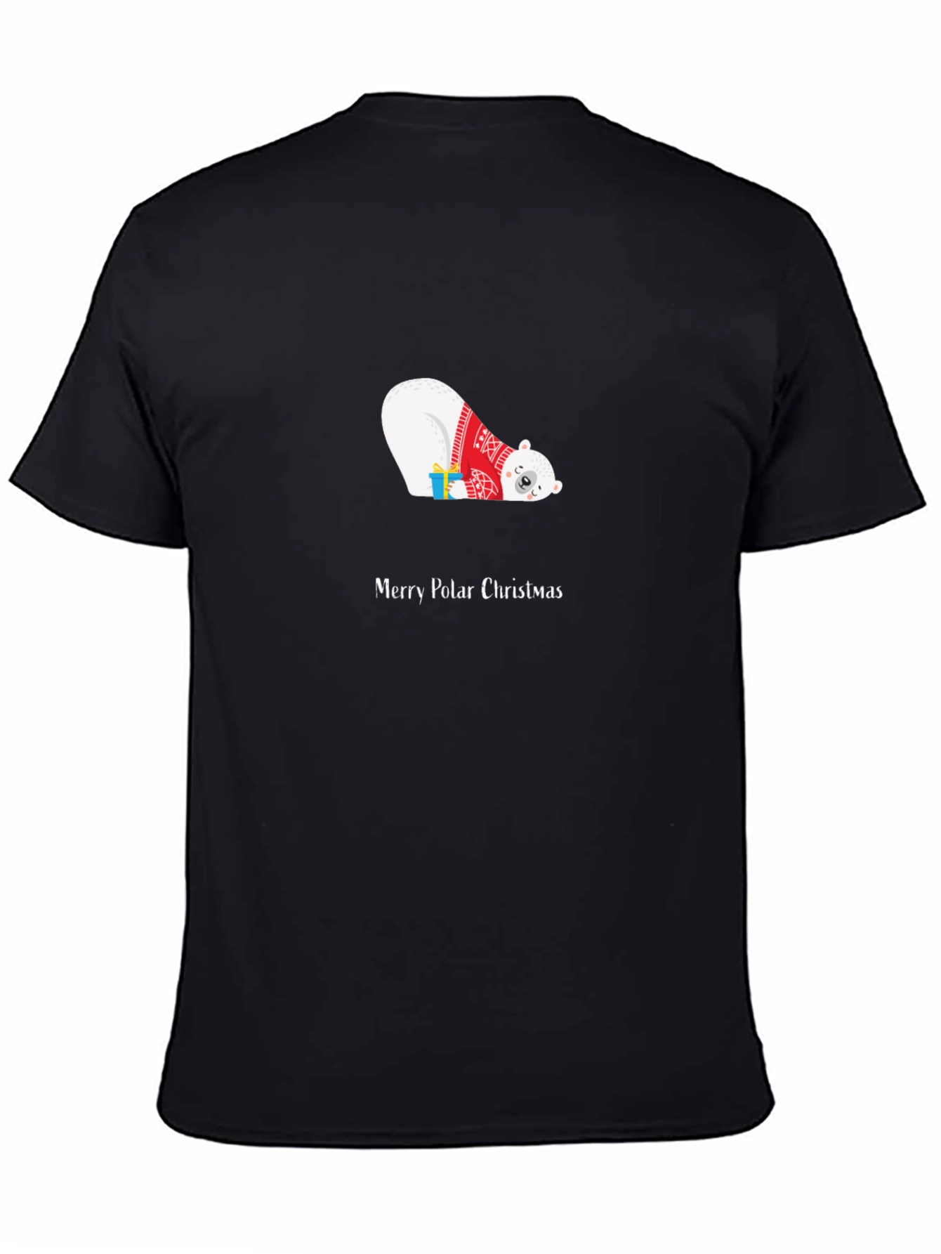 Merry Polar Christmas Graphic T-Shirt - Black