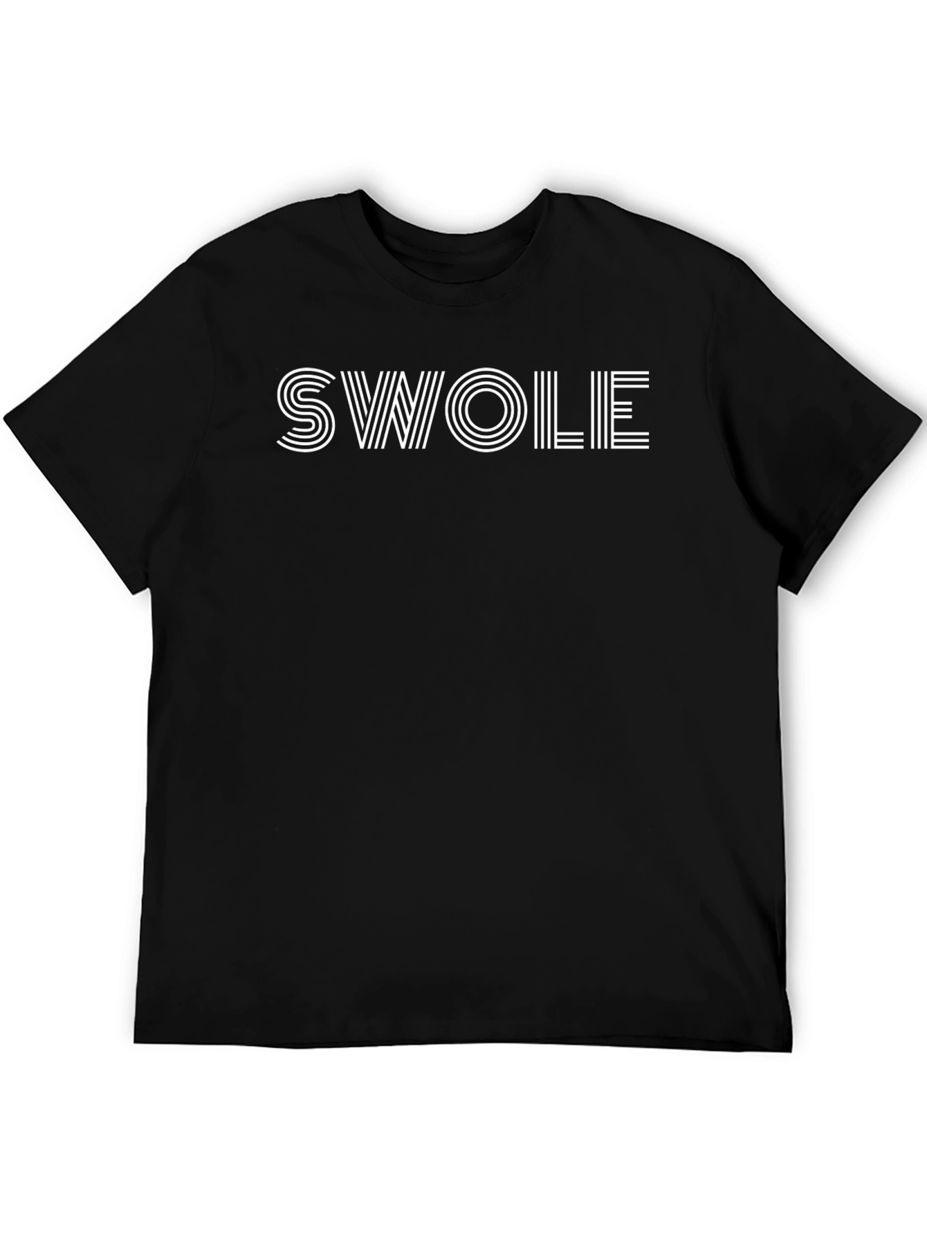 Swole Graphic Tee - Black Cotton Fitness Shirt