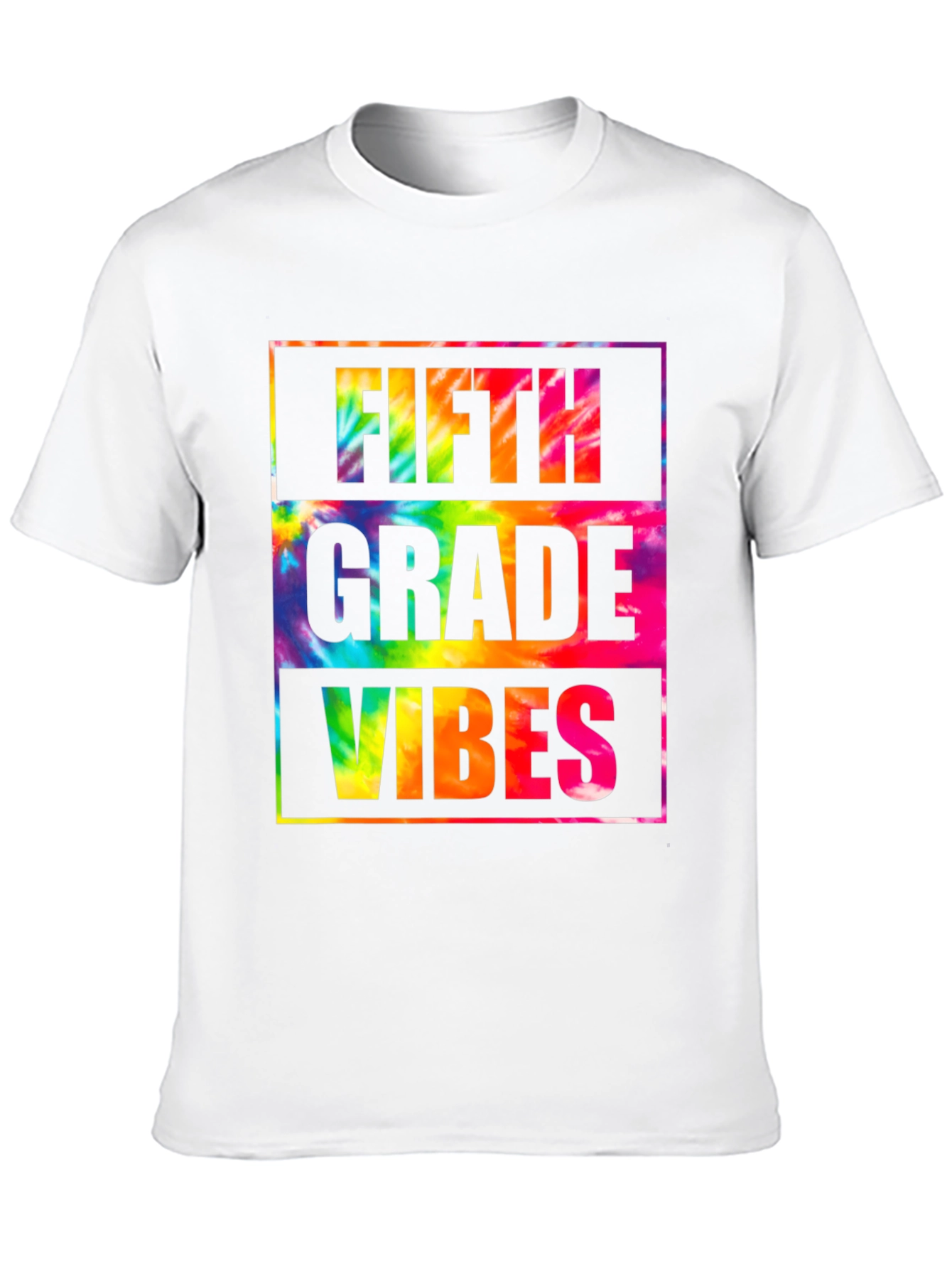 Fifth Grade Vibes Tie-Dye Graphic T-Shirt