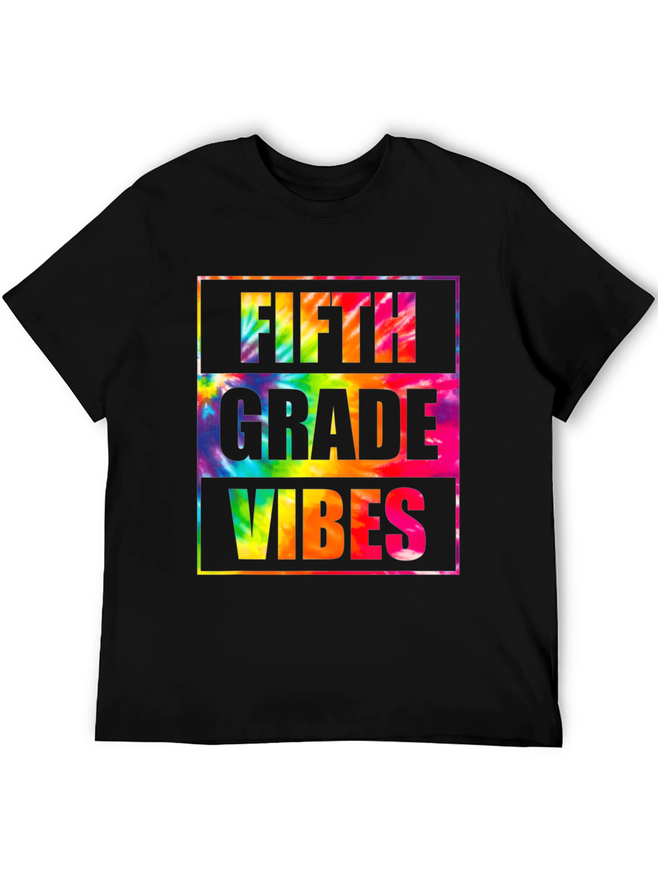 Fifth Grade Vibes Tie-Dye Graphic T-Shirt