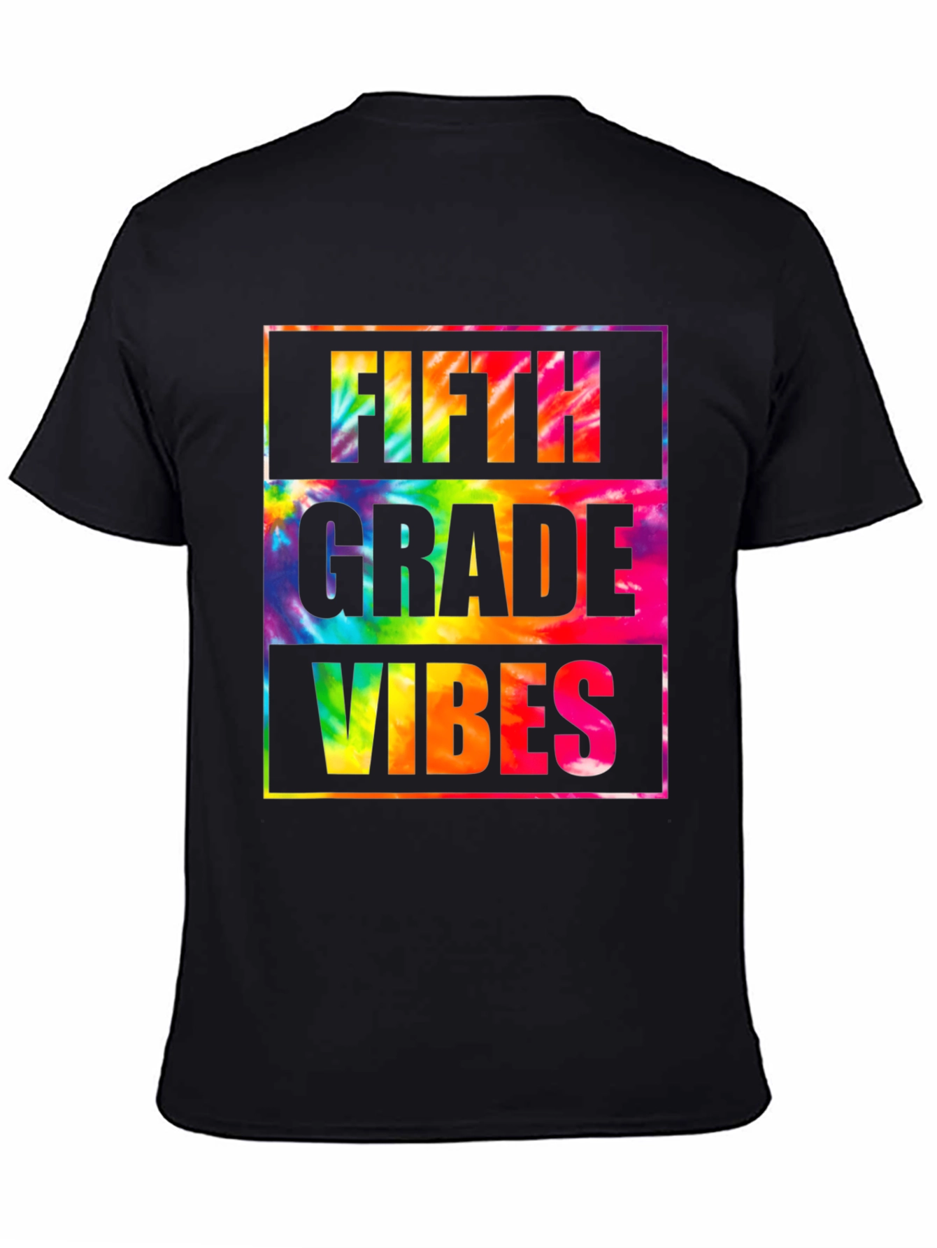 Fifth Grade Vibes Tie-Dye Graphic T-Shirt