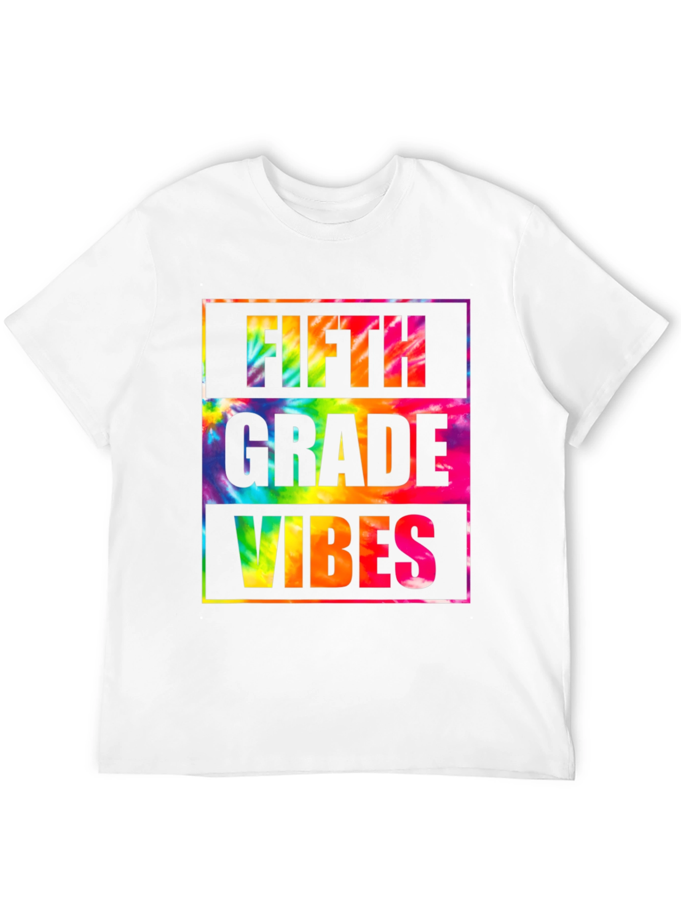 Fifth Grade Vibes Tie-Dye Graphic T-Shirt