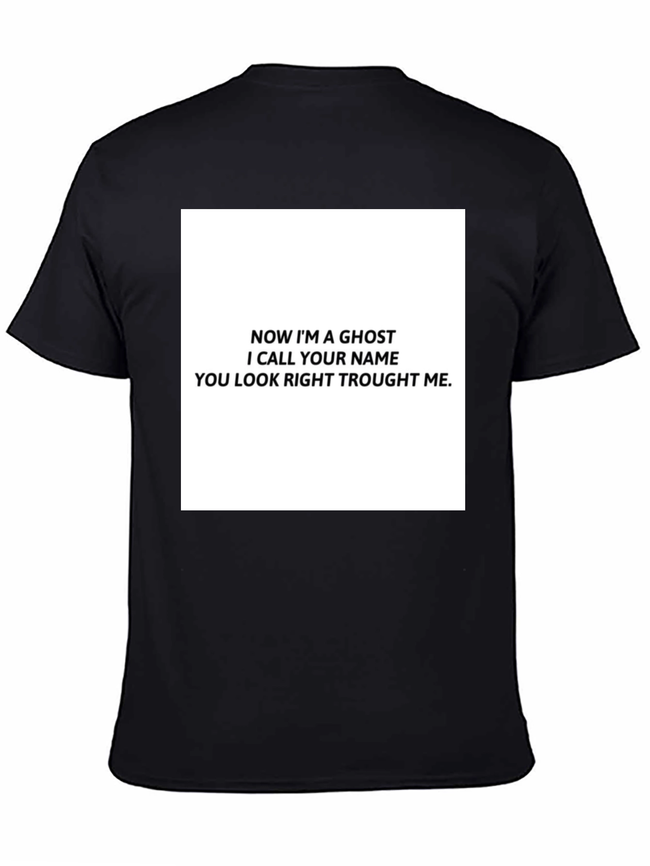 Ghost Lyric T-Shirt - Black Cotton Tee
