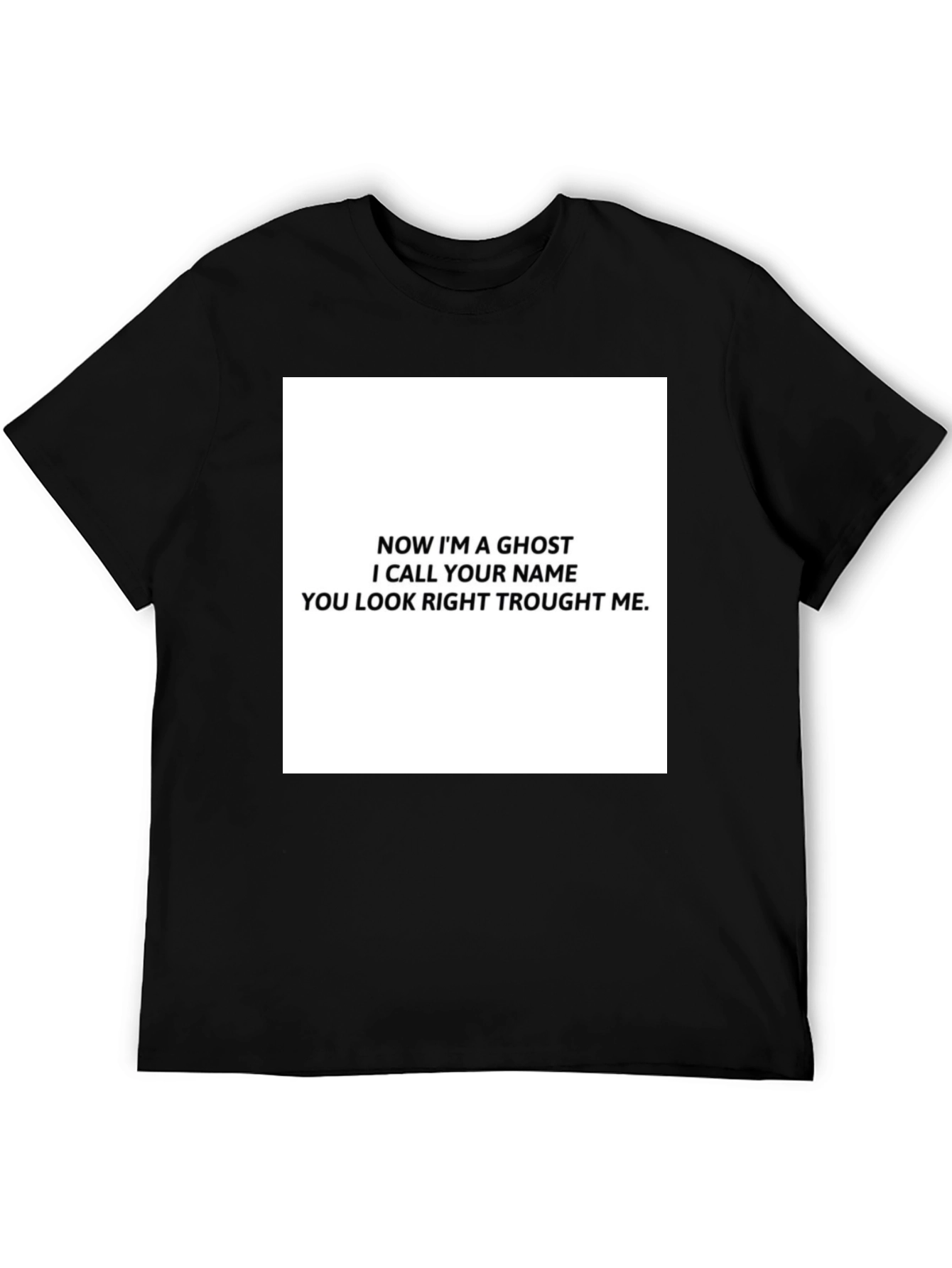 Ghost Lyric T-Shirt - Black Cotton Tee