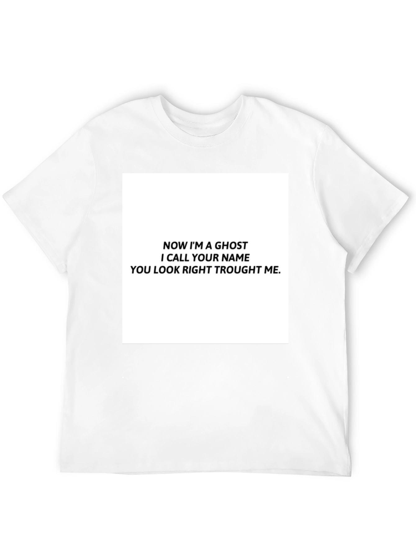 Ghost Lyric T-Shirt - Black Cotton Tee