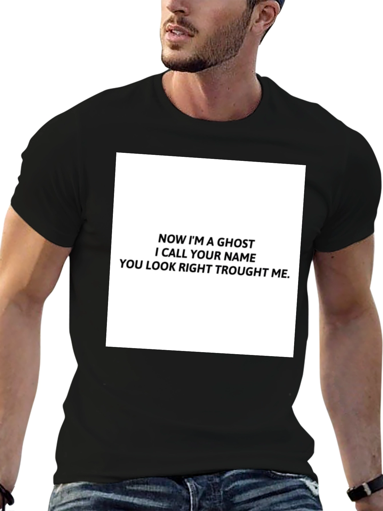 Ghost Lyric T-Shirt - Black Cotton Tee
