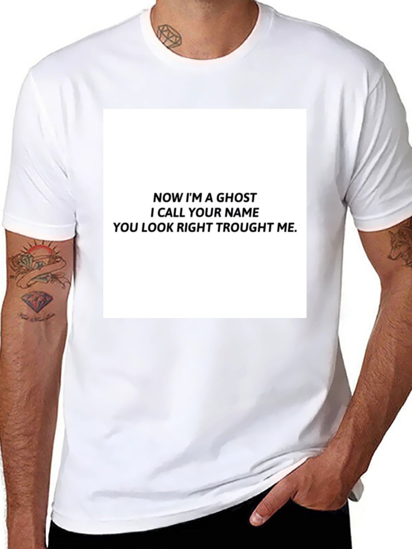 Ghost Lyric T-Shirt - Black Cotton Tee